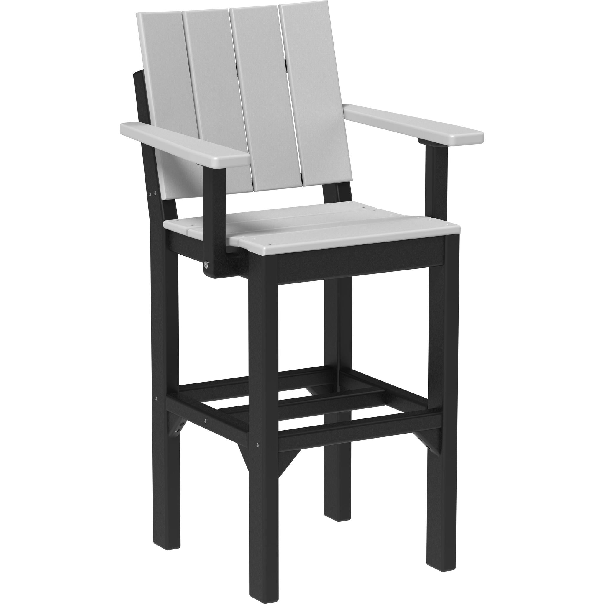 Urban Arm Chair-Outdoor Chairs-Dove Gray & Black-Bar Height-The Amish House