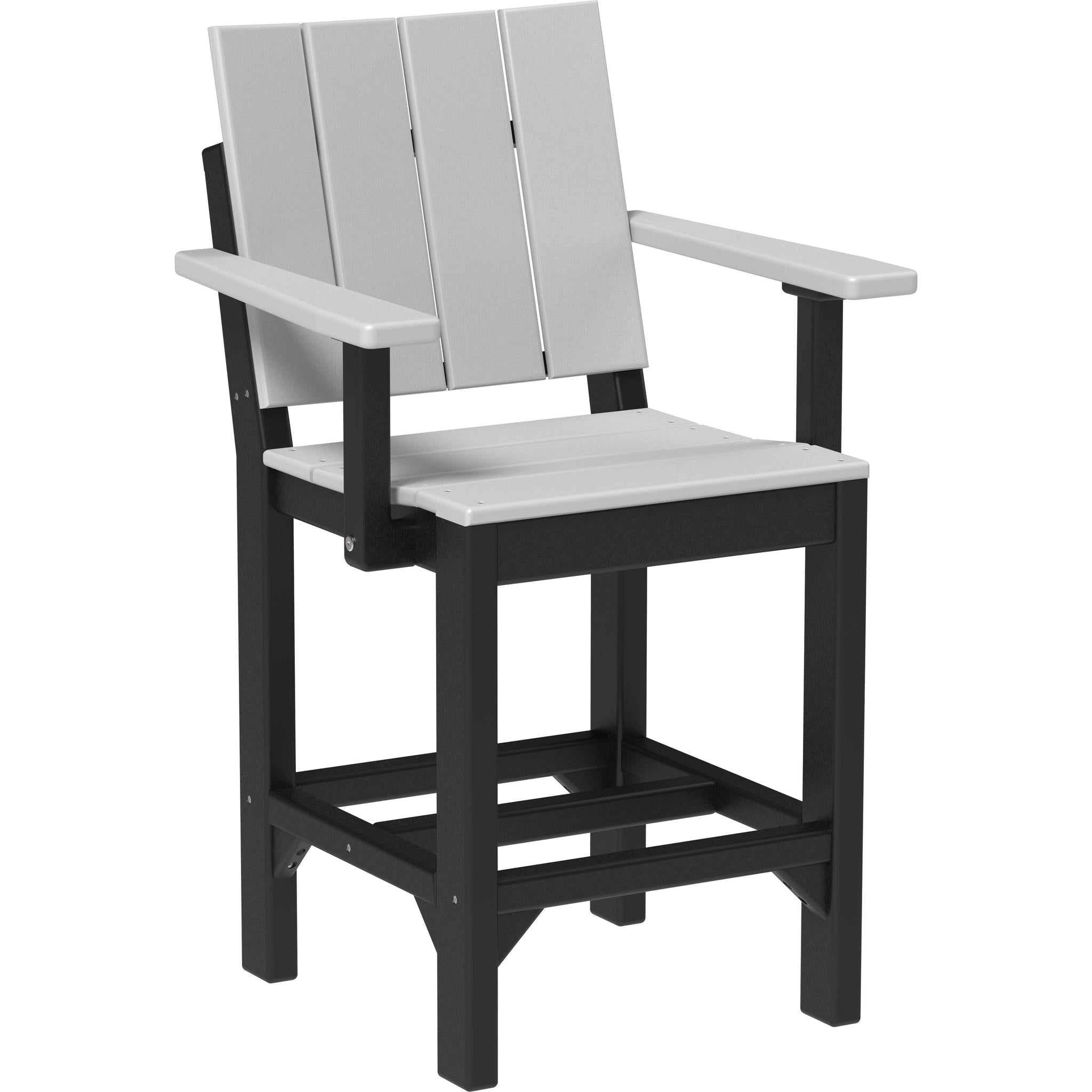 Urban Arm Chair-Outdoor Chairs-Dove Gray & Black-Counter Height-The Amish House