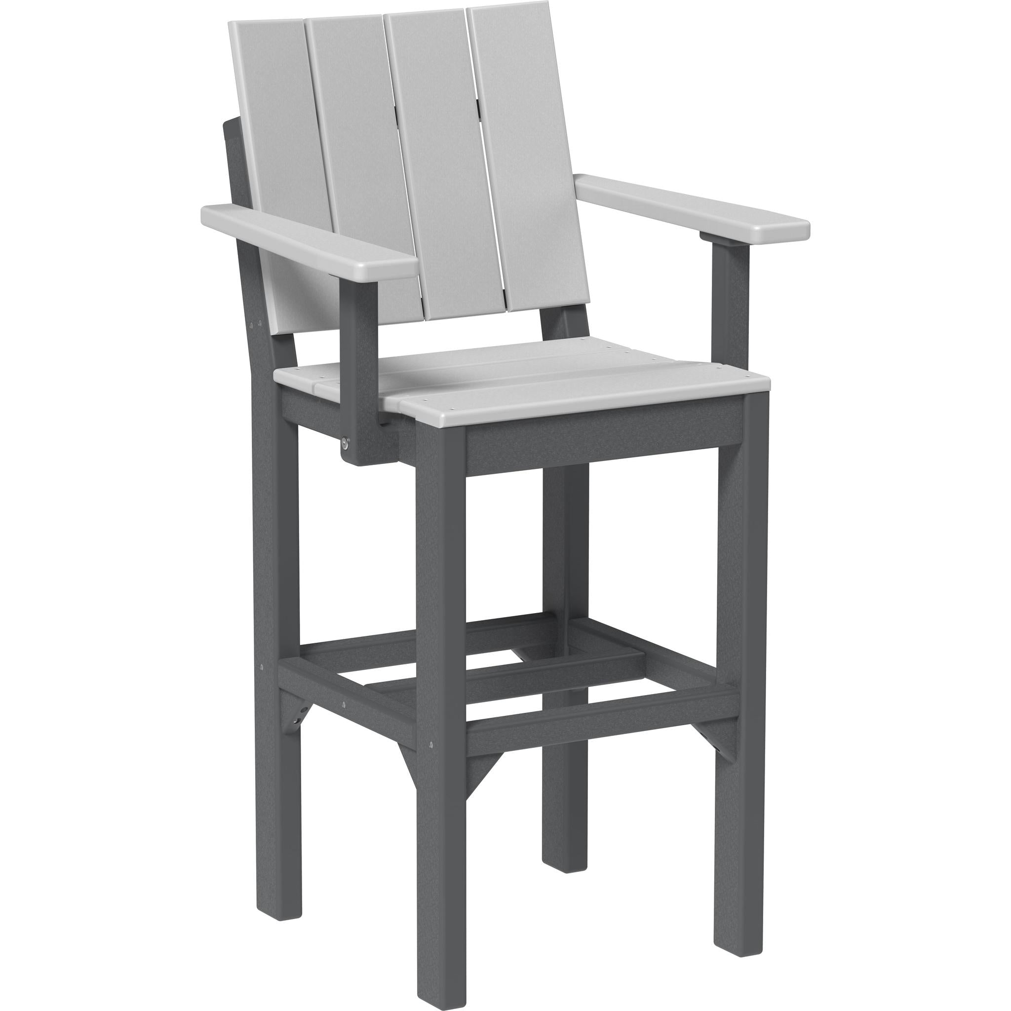 Urban Arm Chair-Outdoor Chairs-Dove Gray & Slate-Bar Height-The Amish House