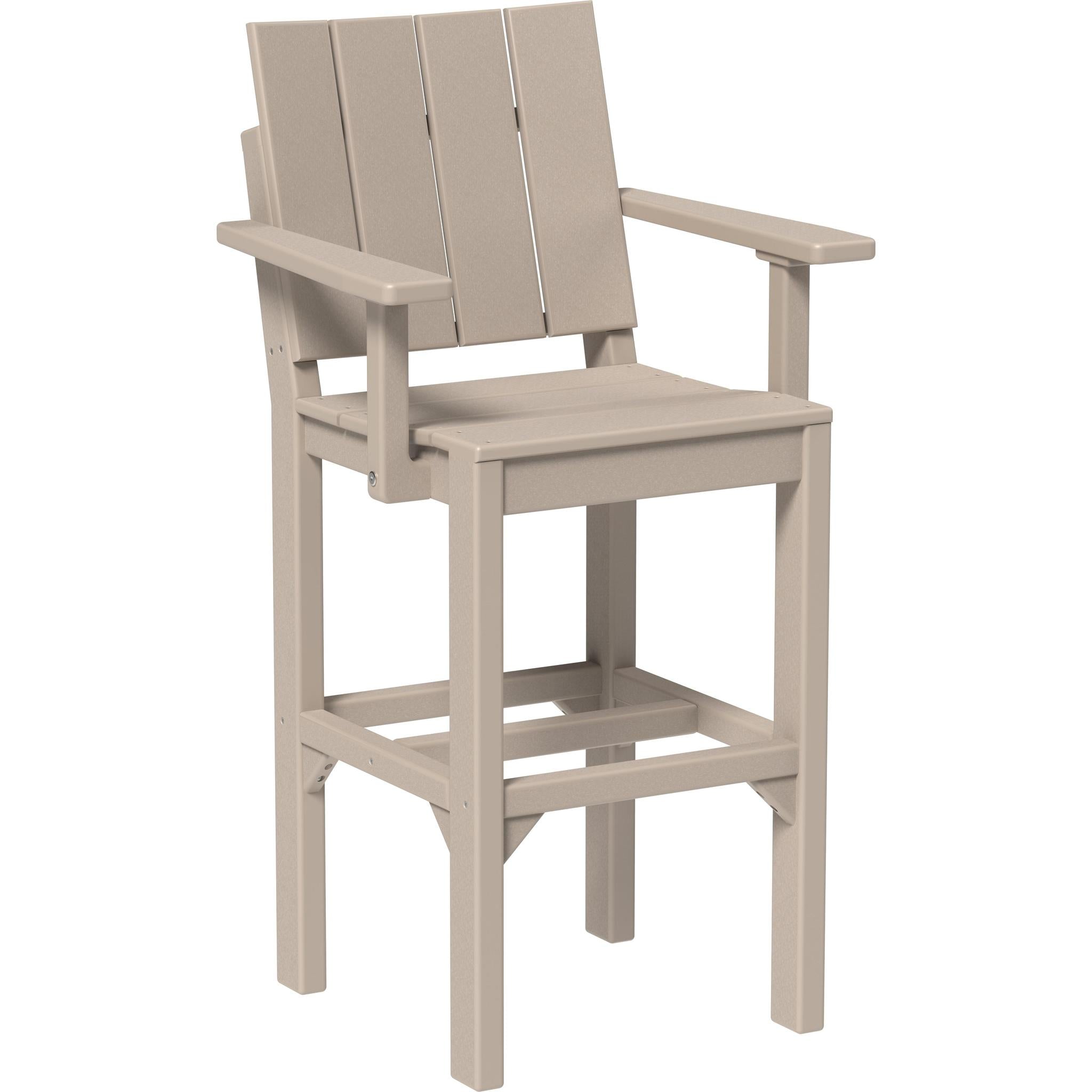 Urban Arm Chair-Outdoor Chairs-Weatherwood-Bar Height-The Amish House