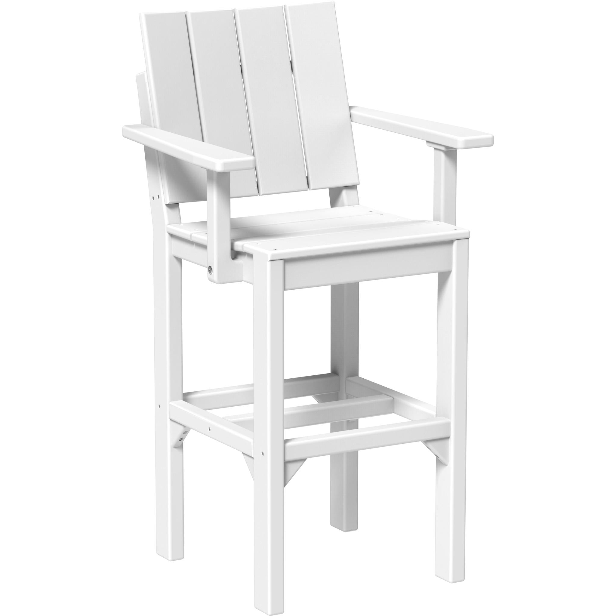 Urban Arm Chair-Outdoor Chairs-White-Bar Height-The Amish House
