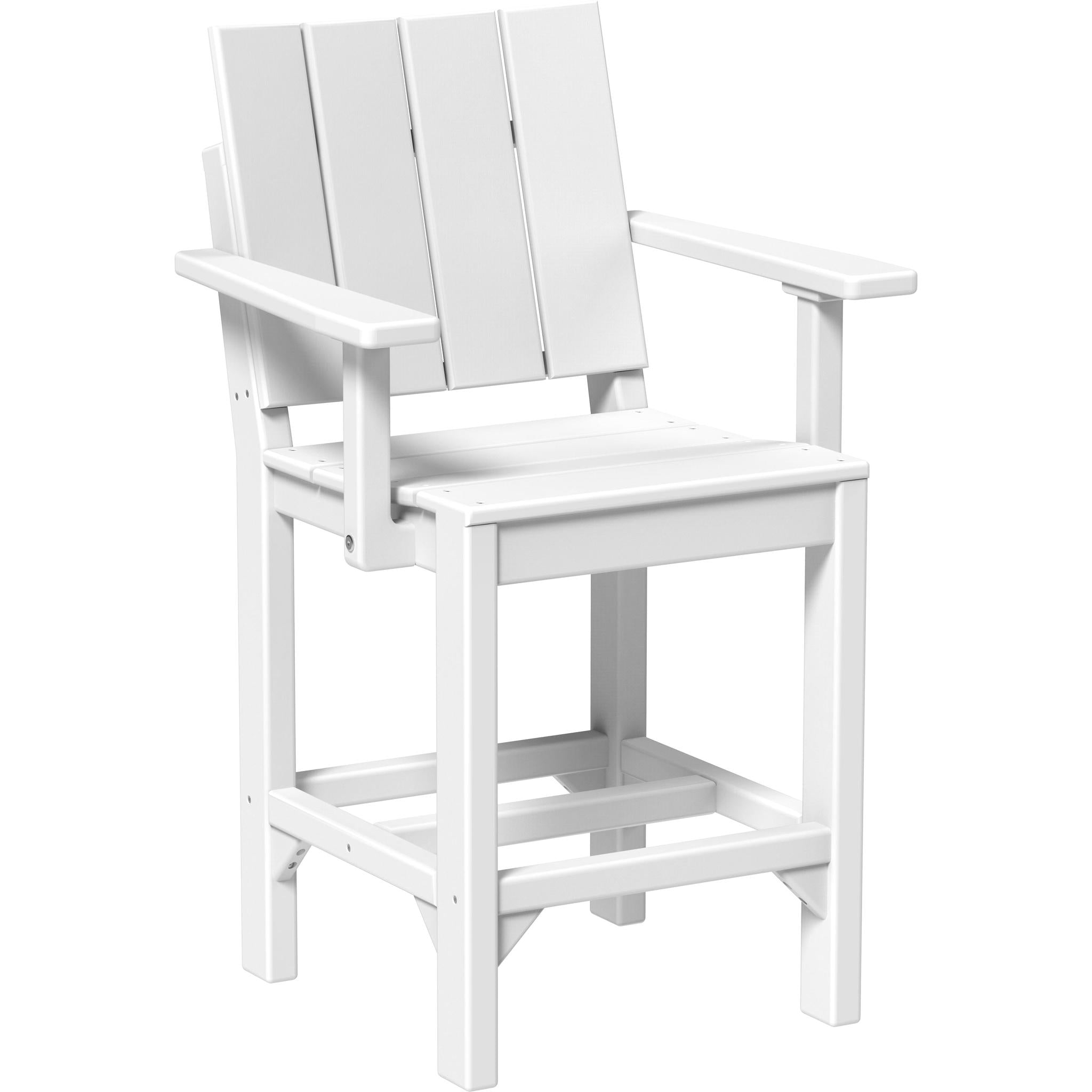 Urban Arm Chair-Outdoor Chairs-White-Counter Height-The Amish House