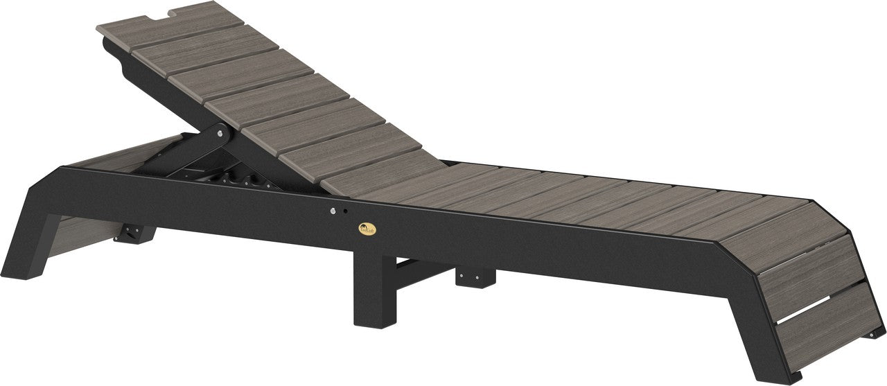 urban chaise lounge in costal gray and black