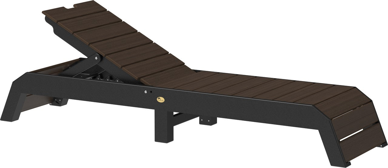 urban chaise lounge in brazilian walnut and black