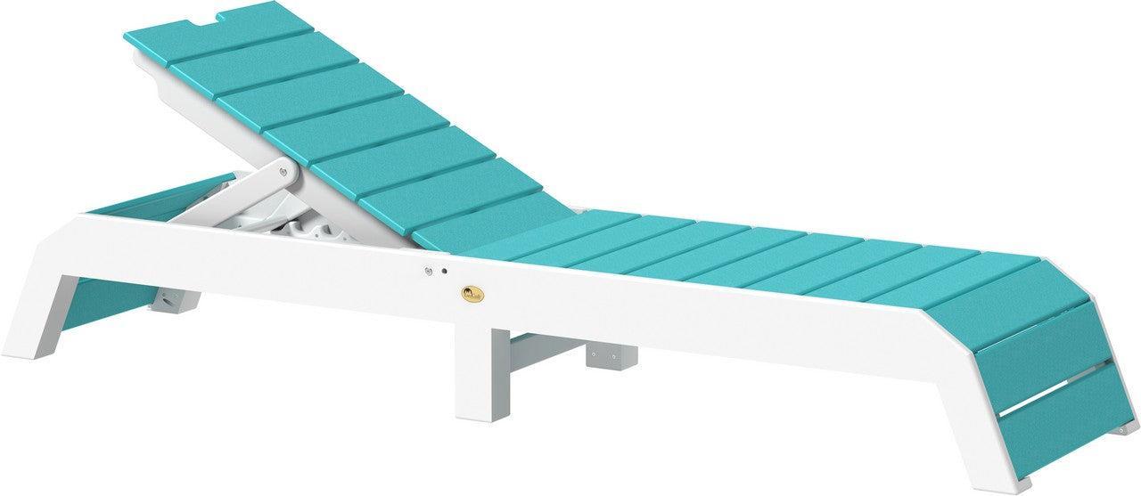 urban chaise lounge in aruba and white