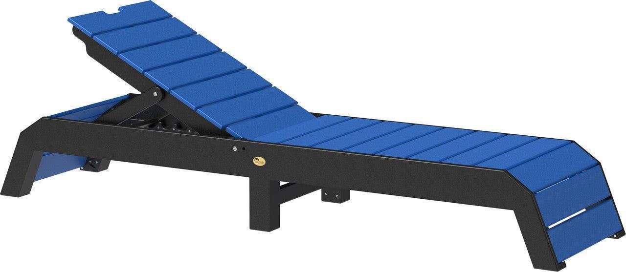 urban chaise lounge in blue and black