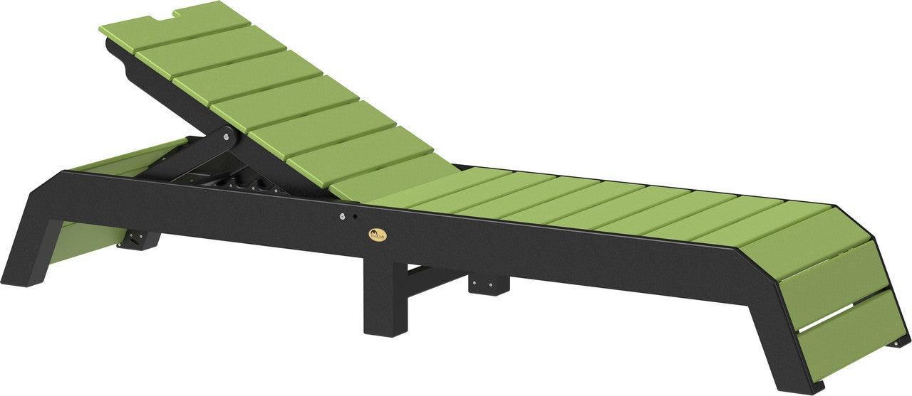 urban chaise lounge in lime green and black