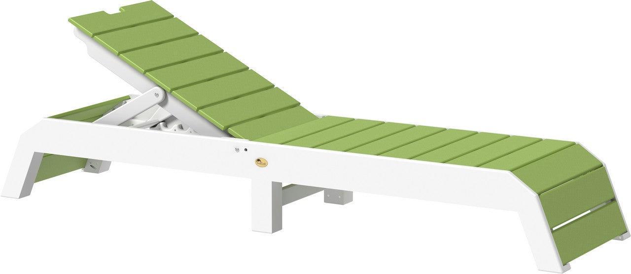 urban chaise lounge in lime green and white