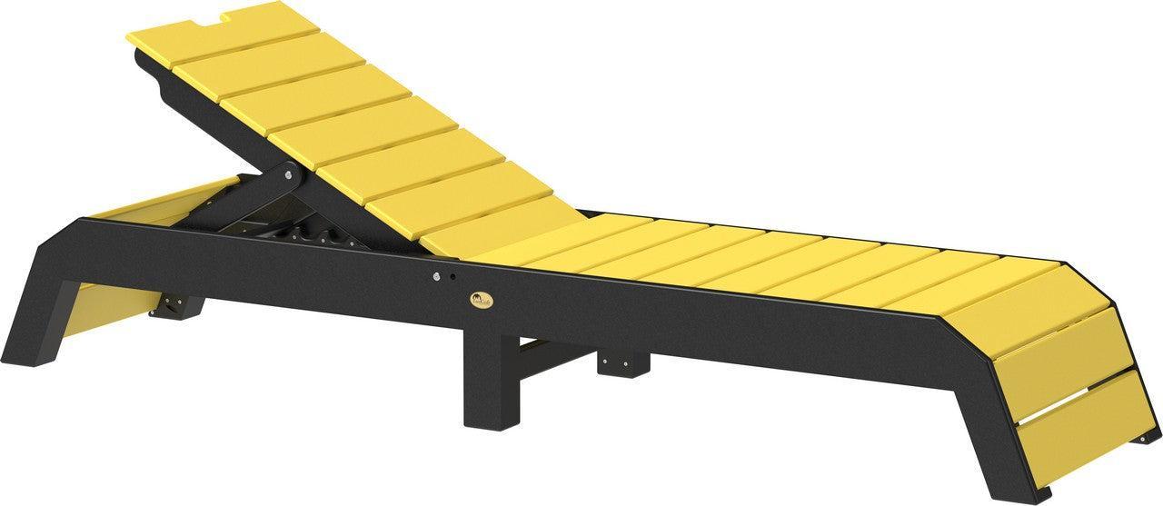 urban chaise lounge in yellow and black