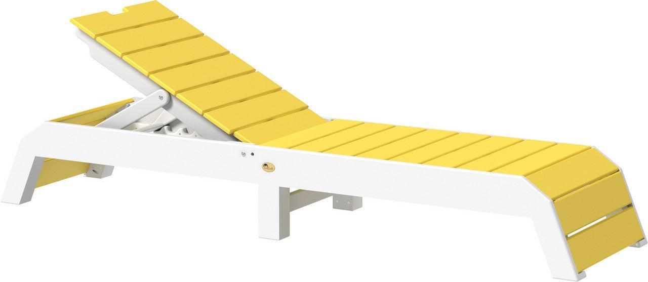 urban chaise lounge in yellow and white
