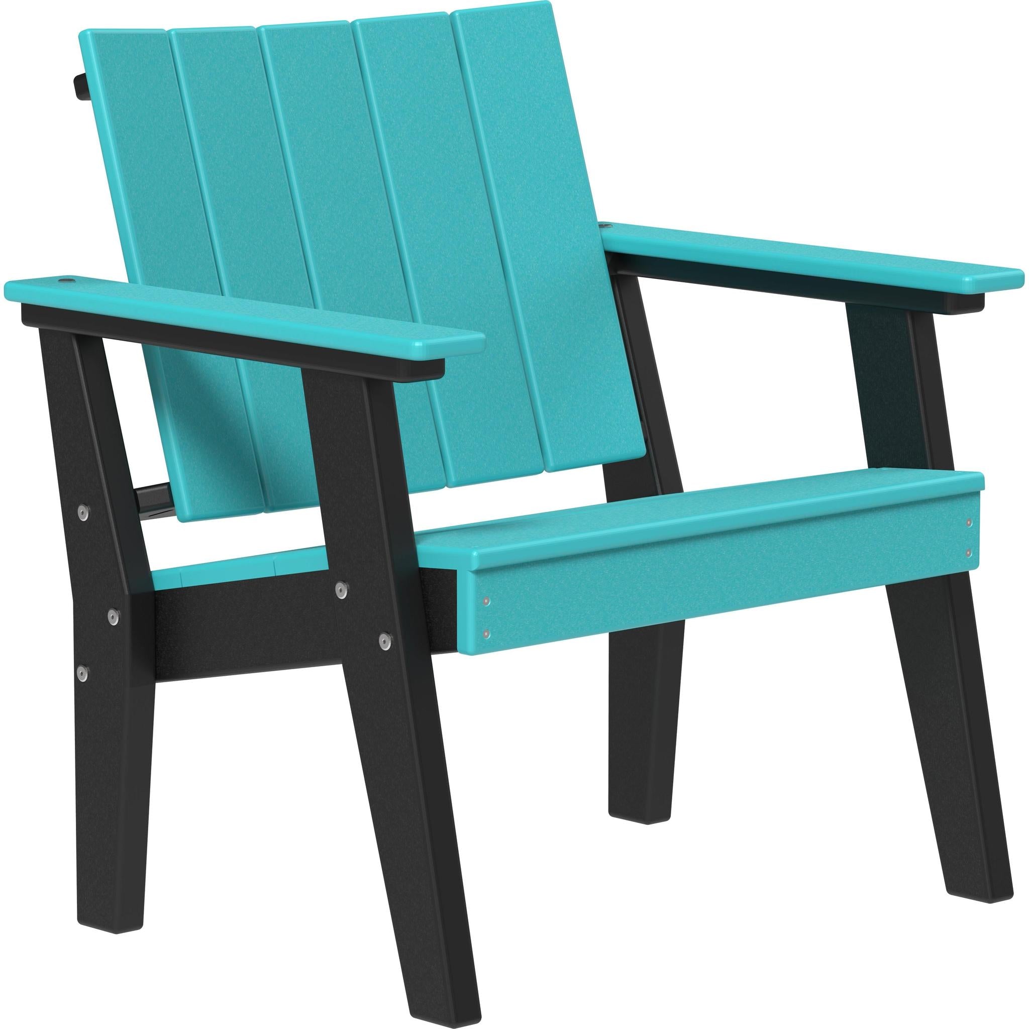 Urban Chat Chair-Outdoor Chairs-Aruba Blue & Black-The Amish House