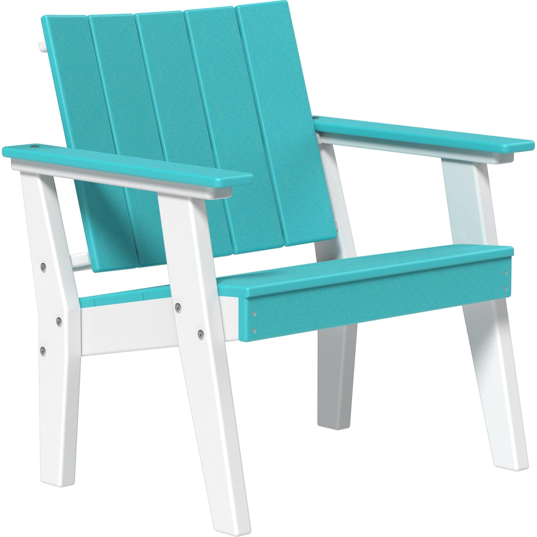 Urban Chat Chair-Outdoor Chairs-Aruba Blue & White-The Amish House