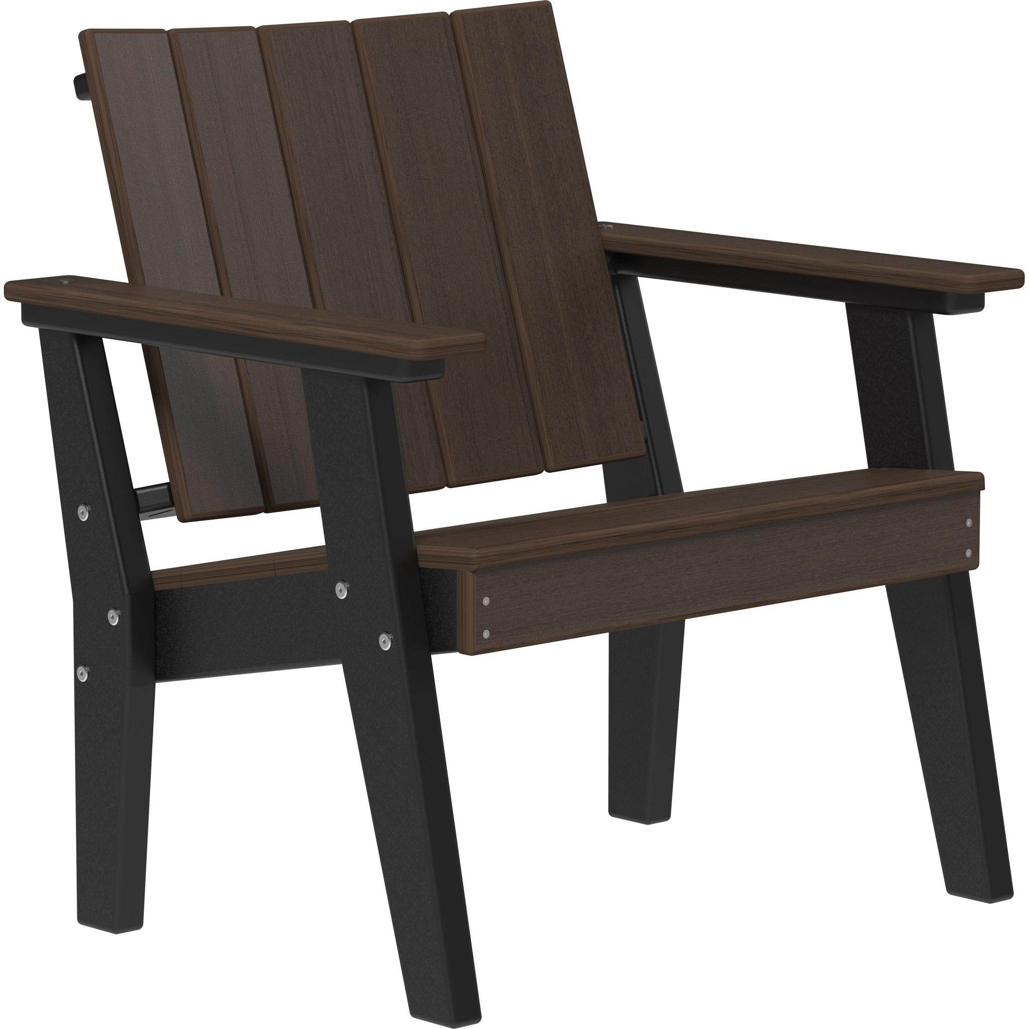 Urban Chat Chair-Outdoor Chairs-Brazilian Walnut & Black-The Amish House