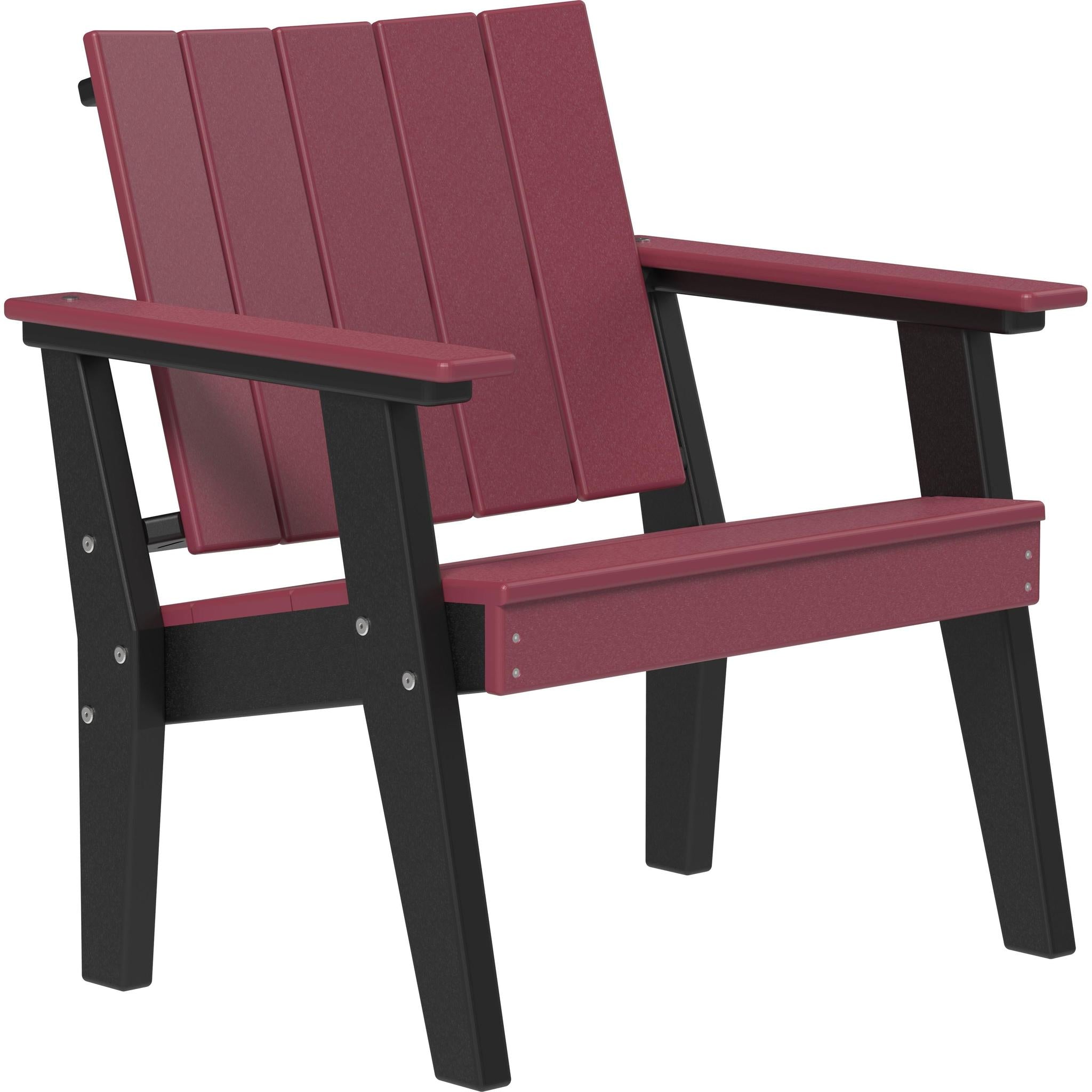 Urban Chat Chair-Outdoor Chairs-Cherrywood & Black-The Amish House