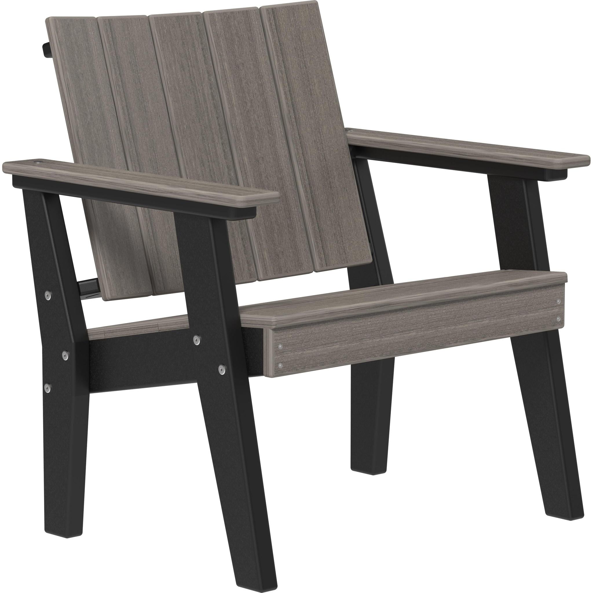 Urban Chat Chair-Outdoor Chairs-Coastal Gray & Black-The Amish House