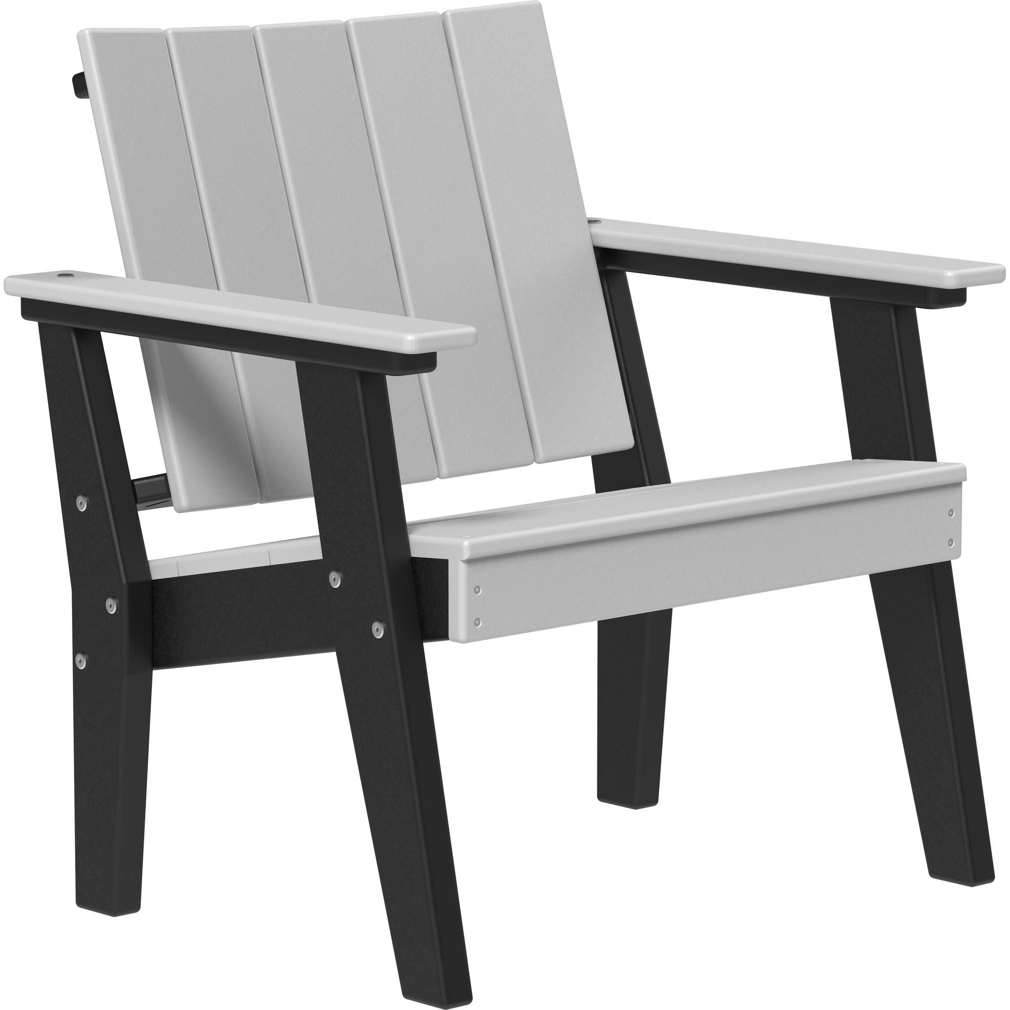 Urban Chat Chair-Outdoor Chairs-Dove Gray & Black-The Amish House