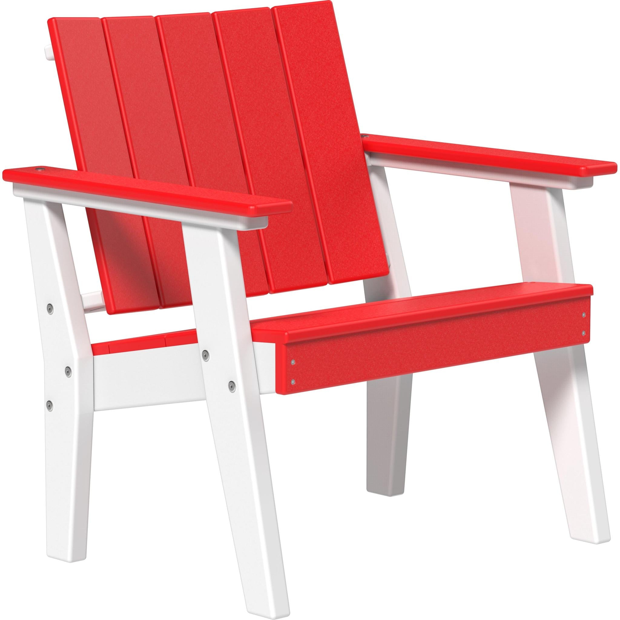 Urban Chat Chair-Outdoor Chairs-Red & White-The Amish House