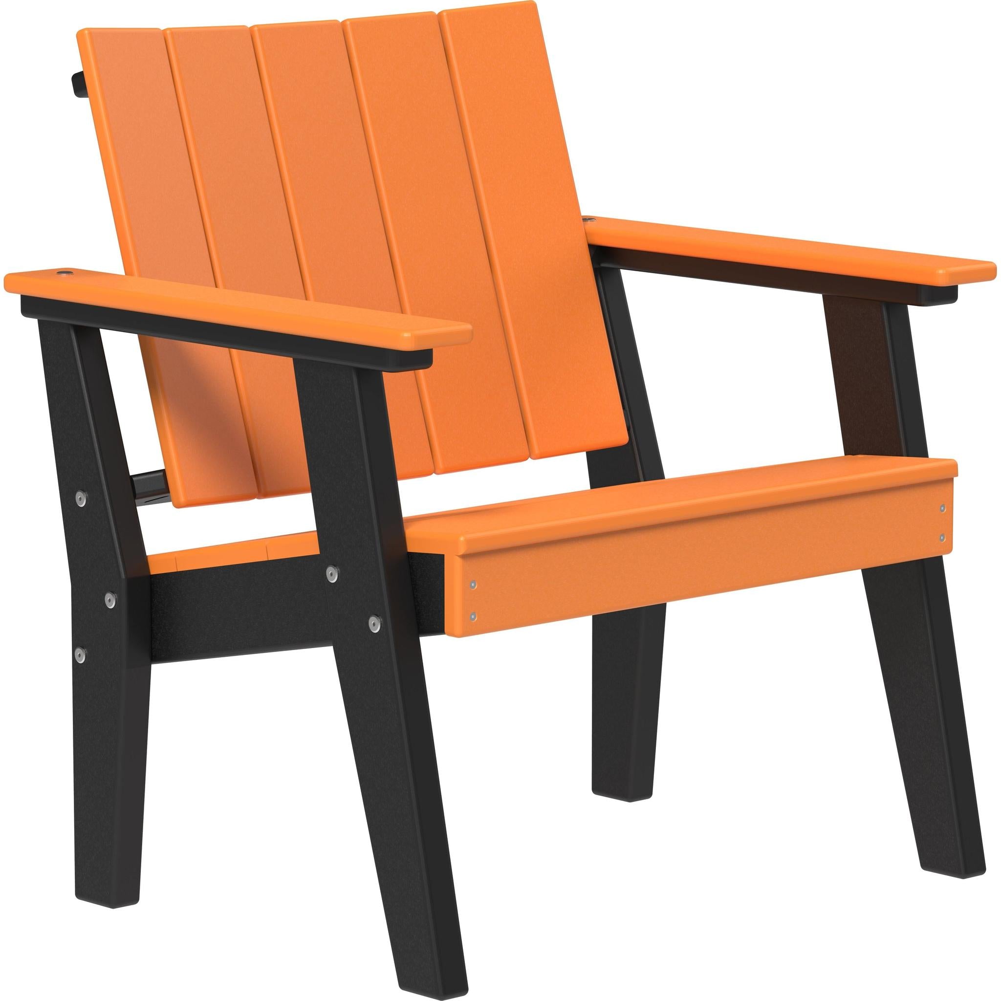 Urban Chat Chair-Outdoor Chairs-Tangerine & Black-The Amish House