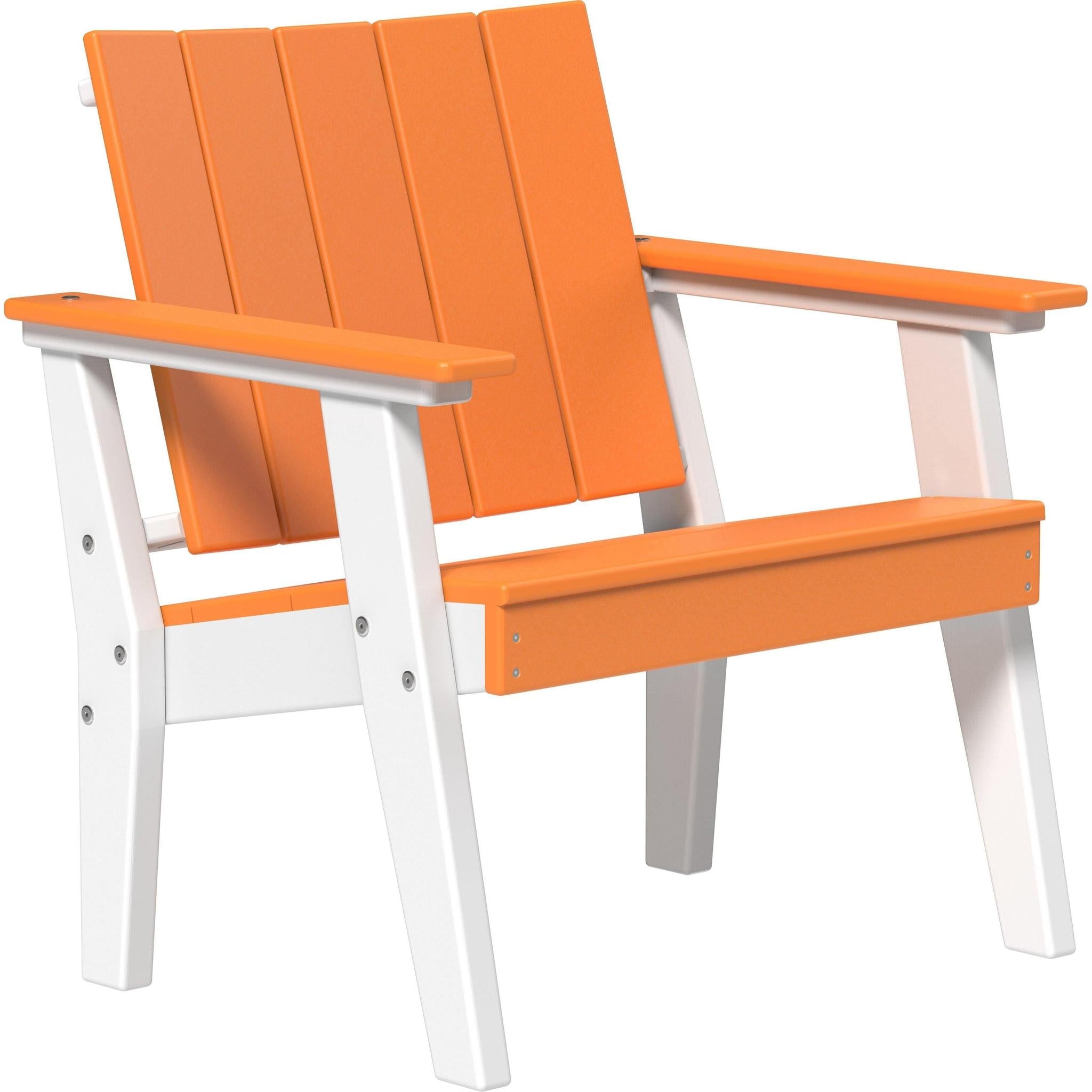 Urban Chat Chair-Outdoor Chairs-Tangerine & White-The Amish House