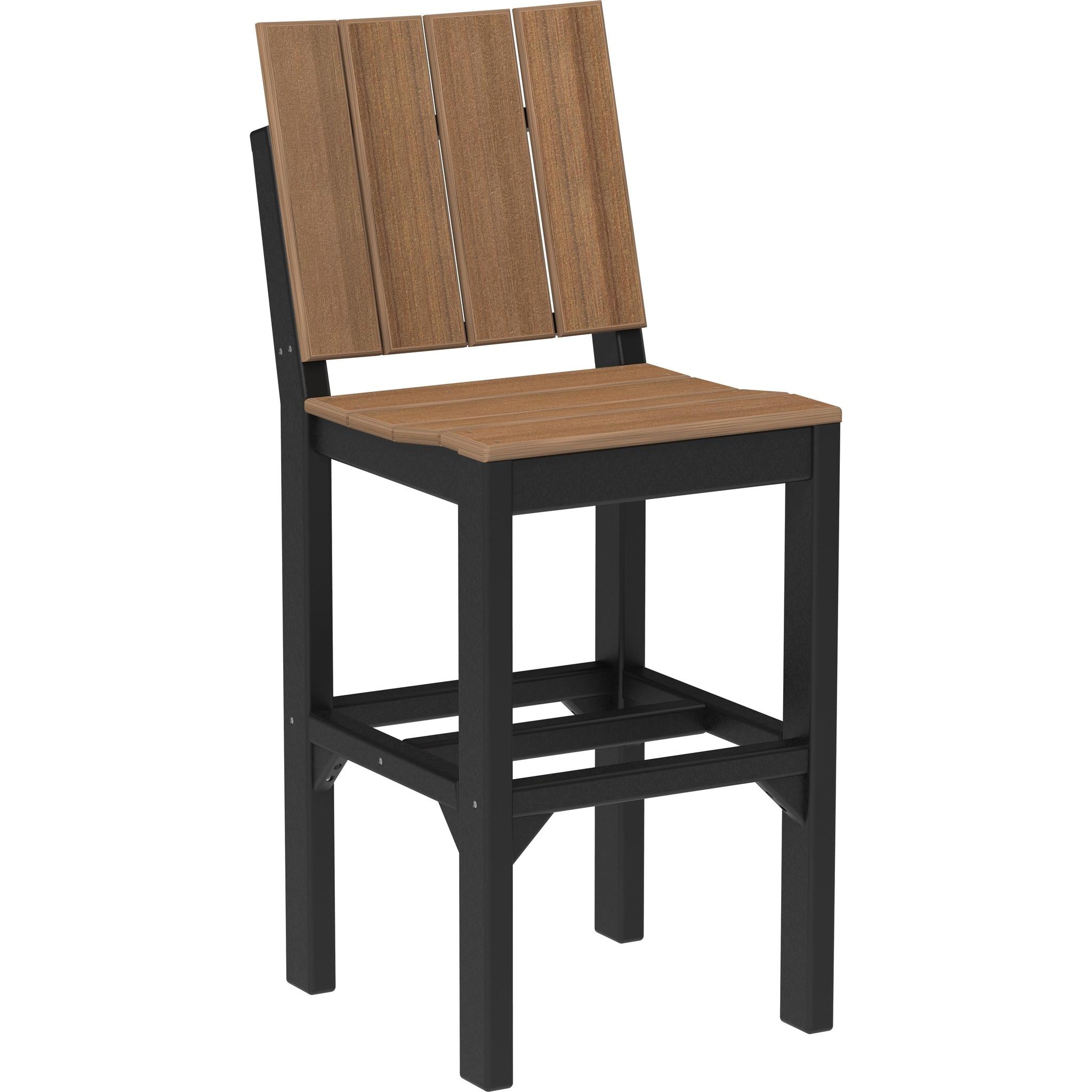 Urban Side Chair-Outdoor Chairs-Antique Mahogany & Black-Bar Height-The Amish House
