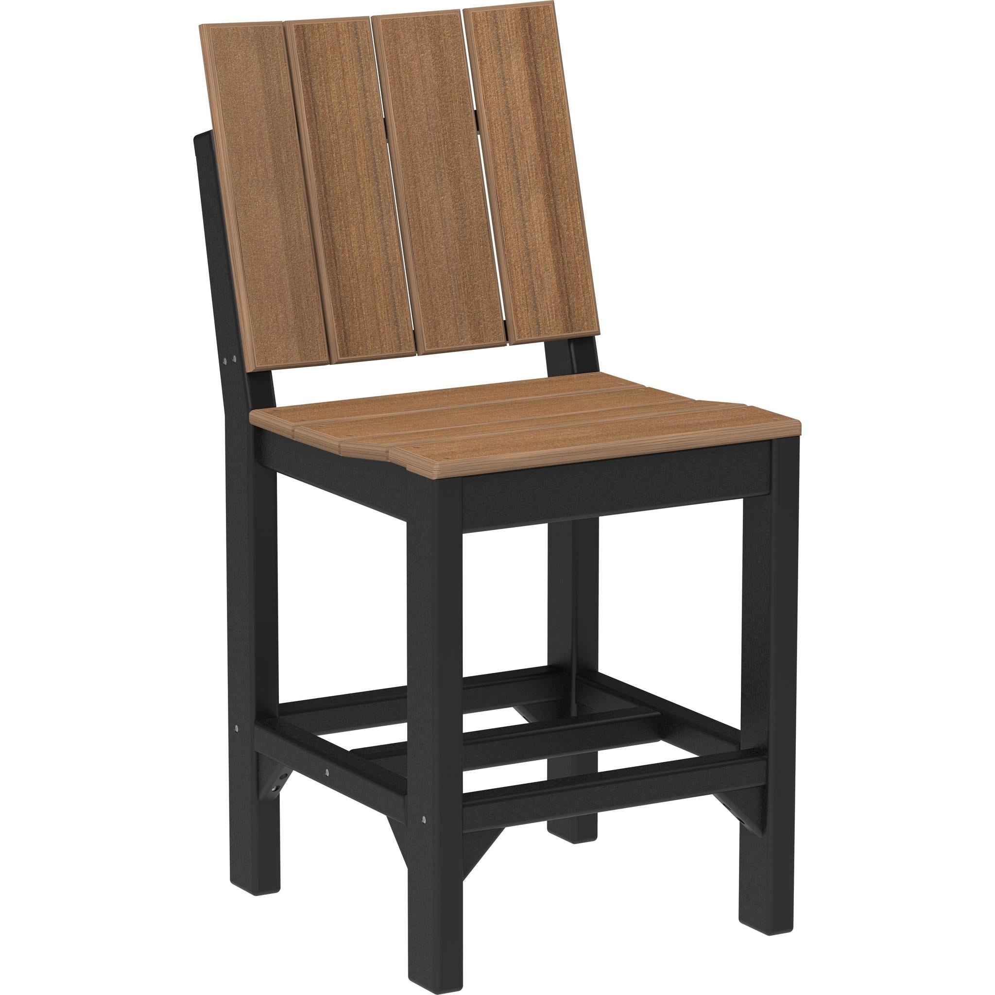 Urban Side Chair-Outdoor Chairs-Antique Mahogany & Black-Counter Height-The Amish House