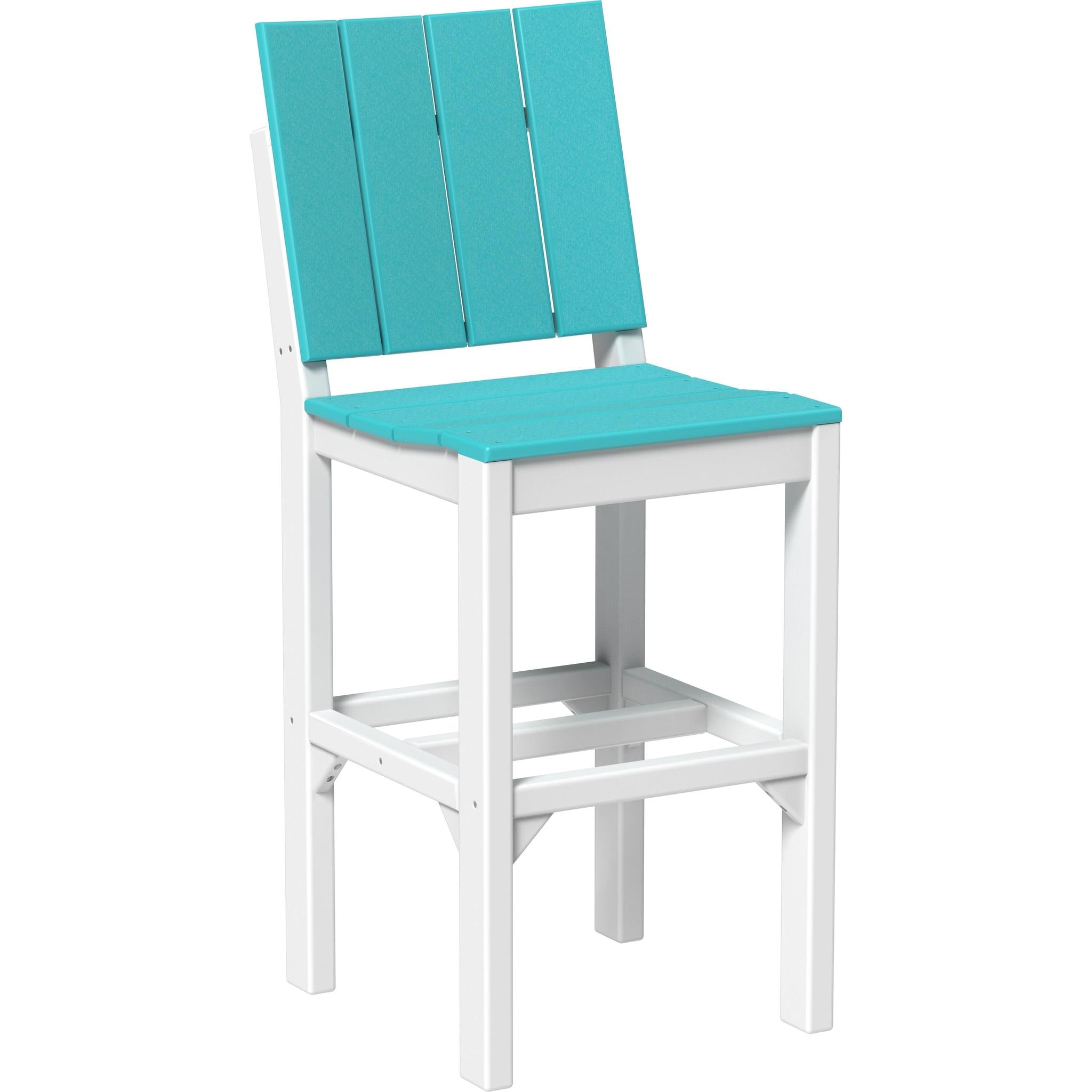 Urban Side Chair-Outdoor Chairs-Aruba Blue & White-Bar Height-The Amish House