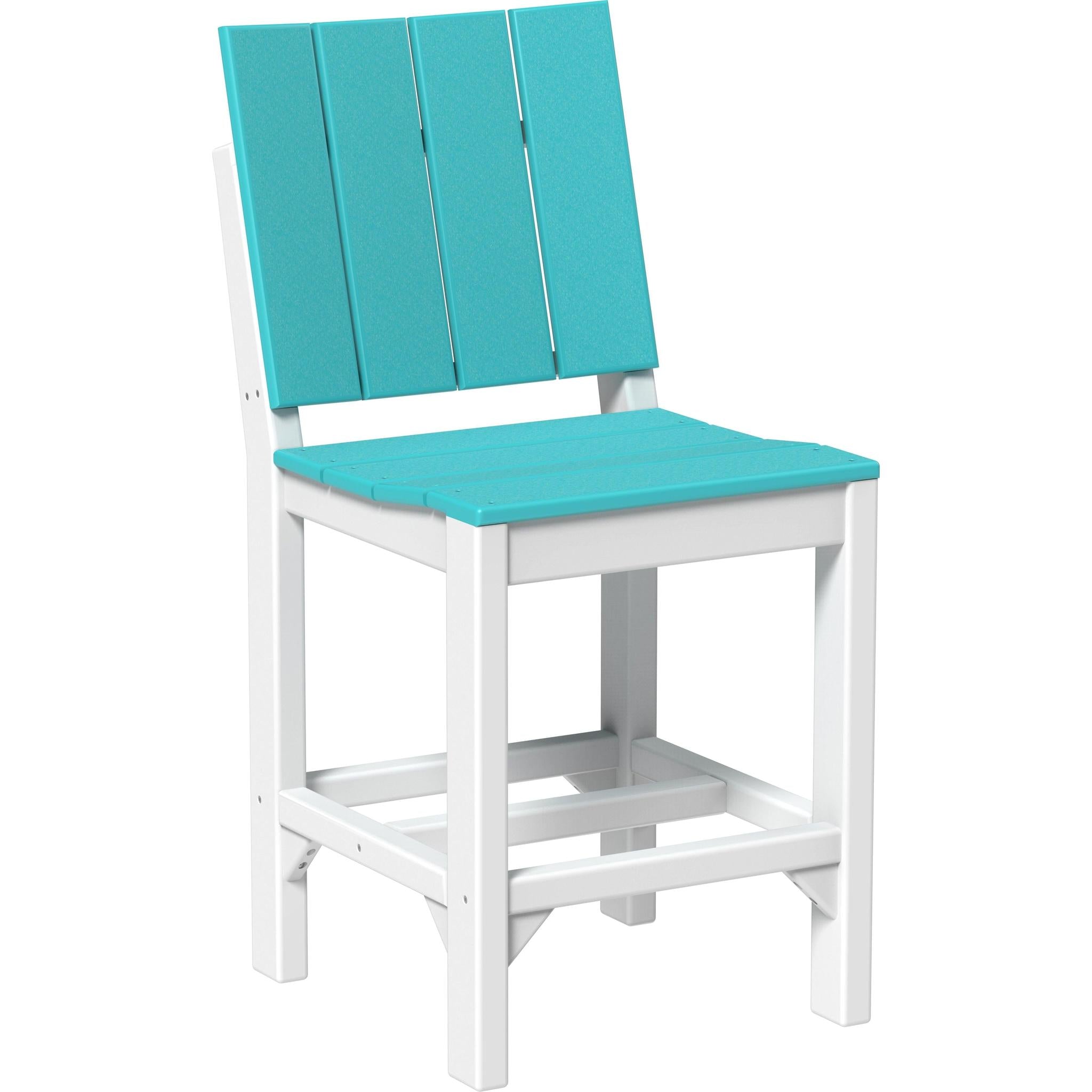 Urban Side Chair-Outdoor Chairs-Aruba Blue & White-Counter Height-The Amish House