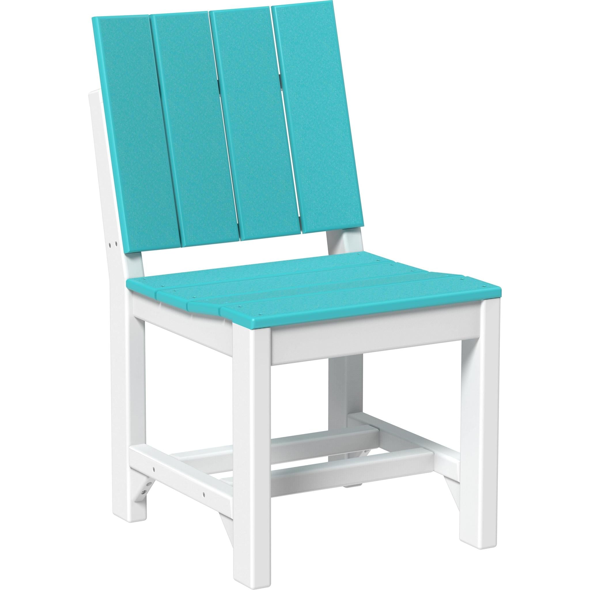 Urban Side Chair-Outdoor Chairs-Aruba Blue & White-Dining Height-The Amish House