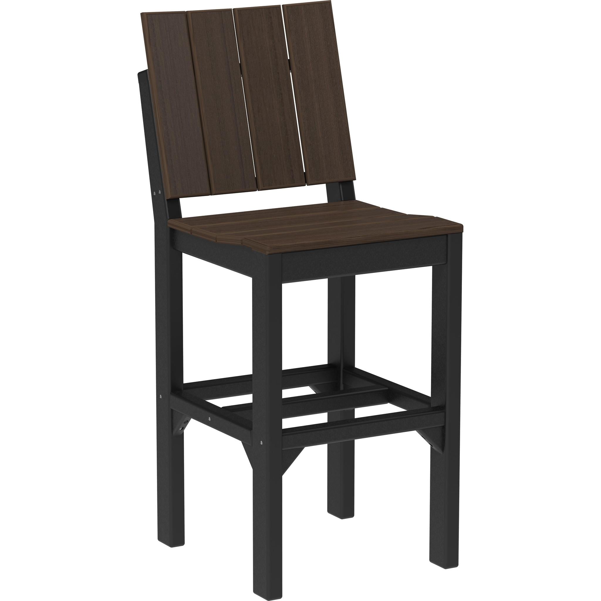 Urban Side Chair-Outdoor Chairs-Brazilian Walnut & Black-Bar Height-The Amish House