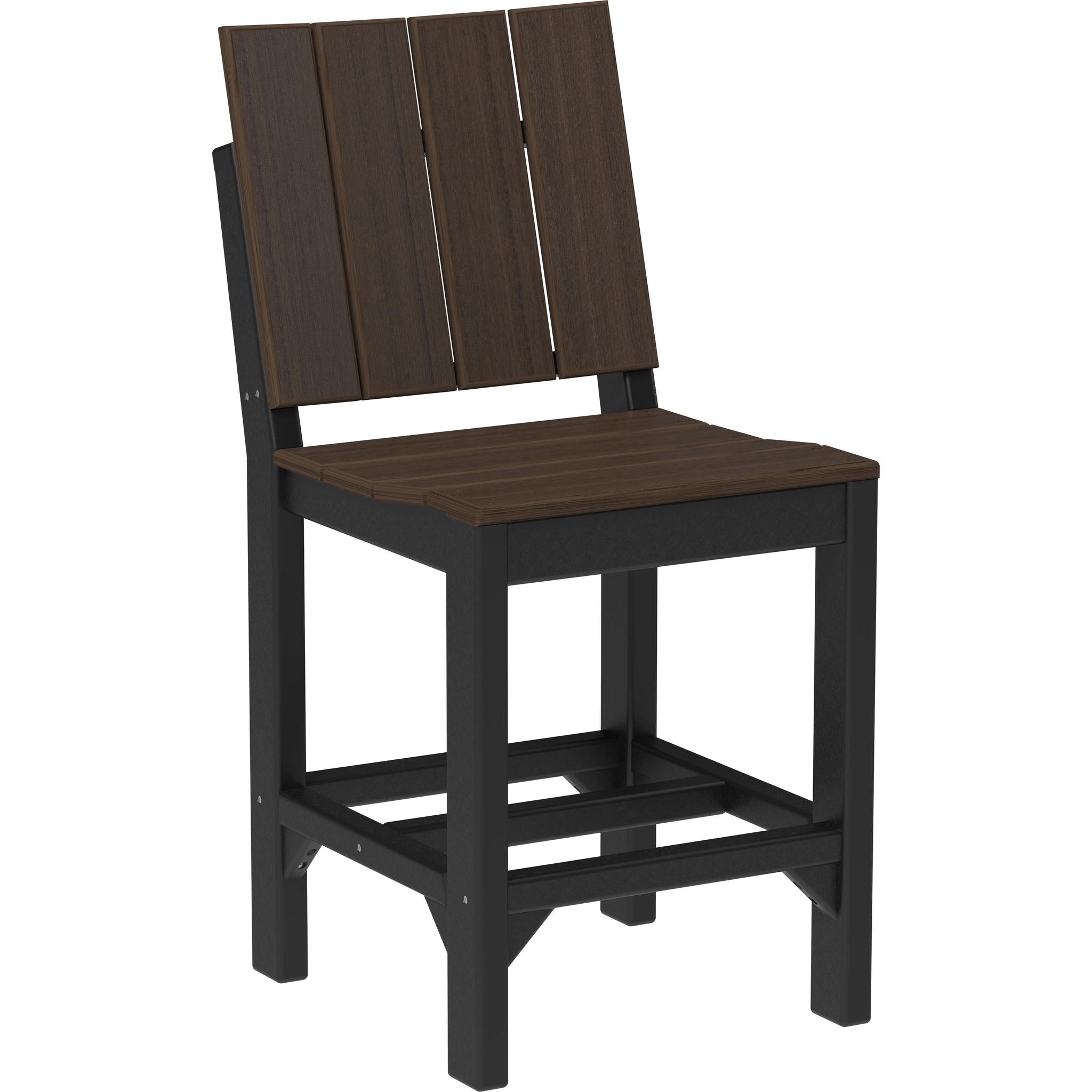 Urban Side Chair-Outdoor Chairs-Brazilian Walnut & Black-Counter Height-The Amish House