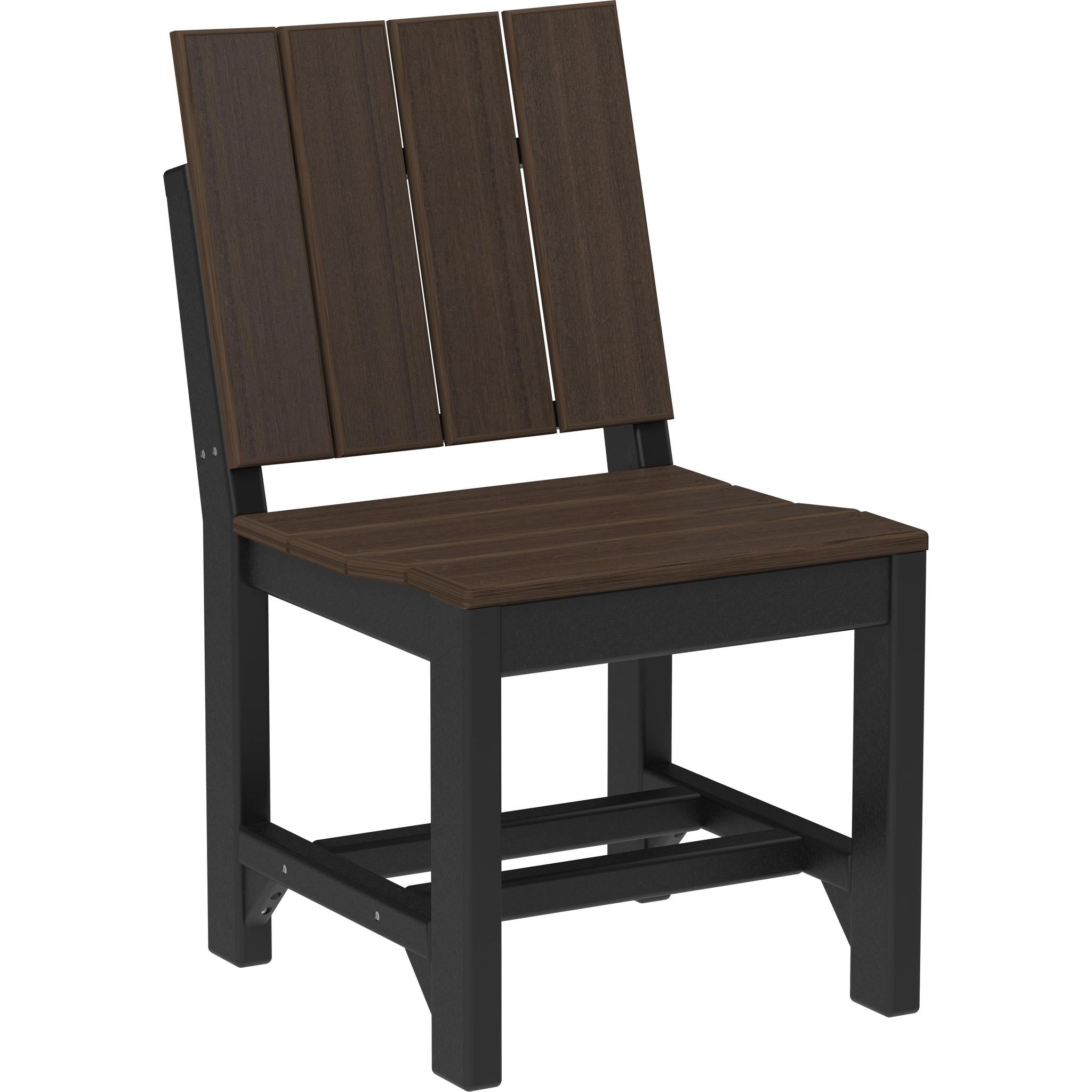 Urban Side Chair-Outdoor Chairs-Brazilian Walnut & Black-Dining Height-The Amish House