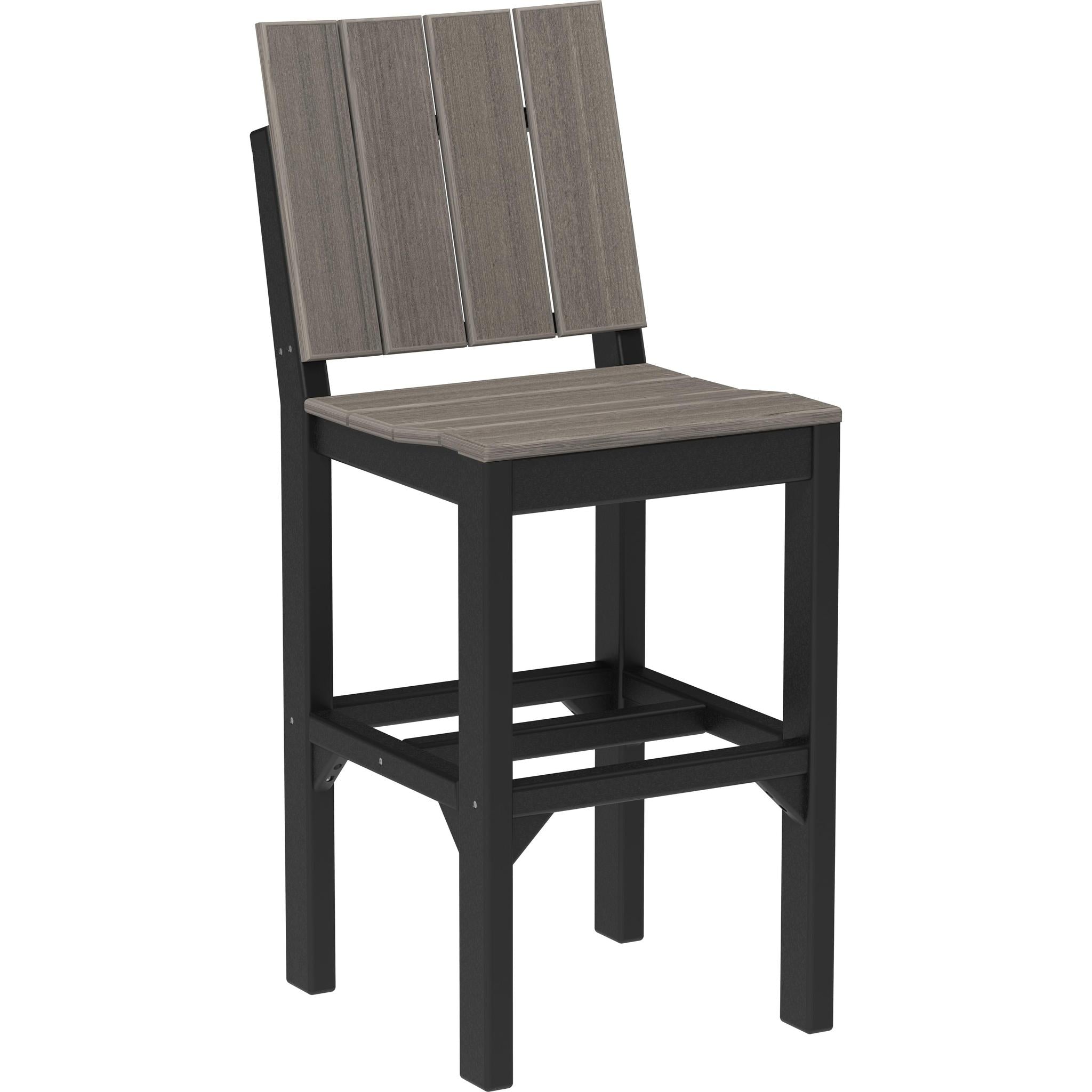 Urban Side Chair-Outdoor Chairs-Coastal Gray & Black-Bar Height-The Amish House