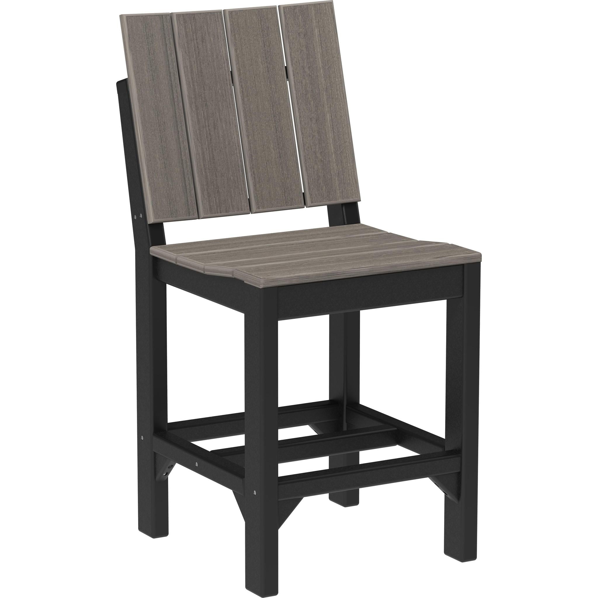 Urban Side Chair-Outdoor Chairs-Coastal Gray & Black-Counter Height-The Amish House