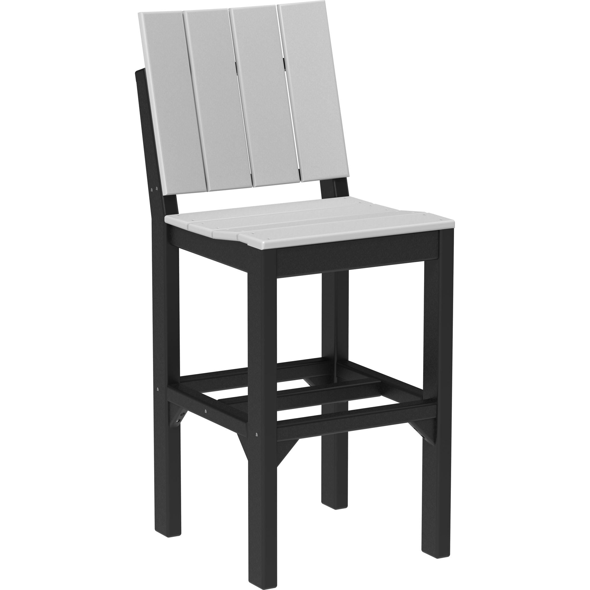 Urban Side Chair-Outdoor Chairs-Dove Gray & Black-Bar Height-The Amish House