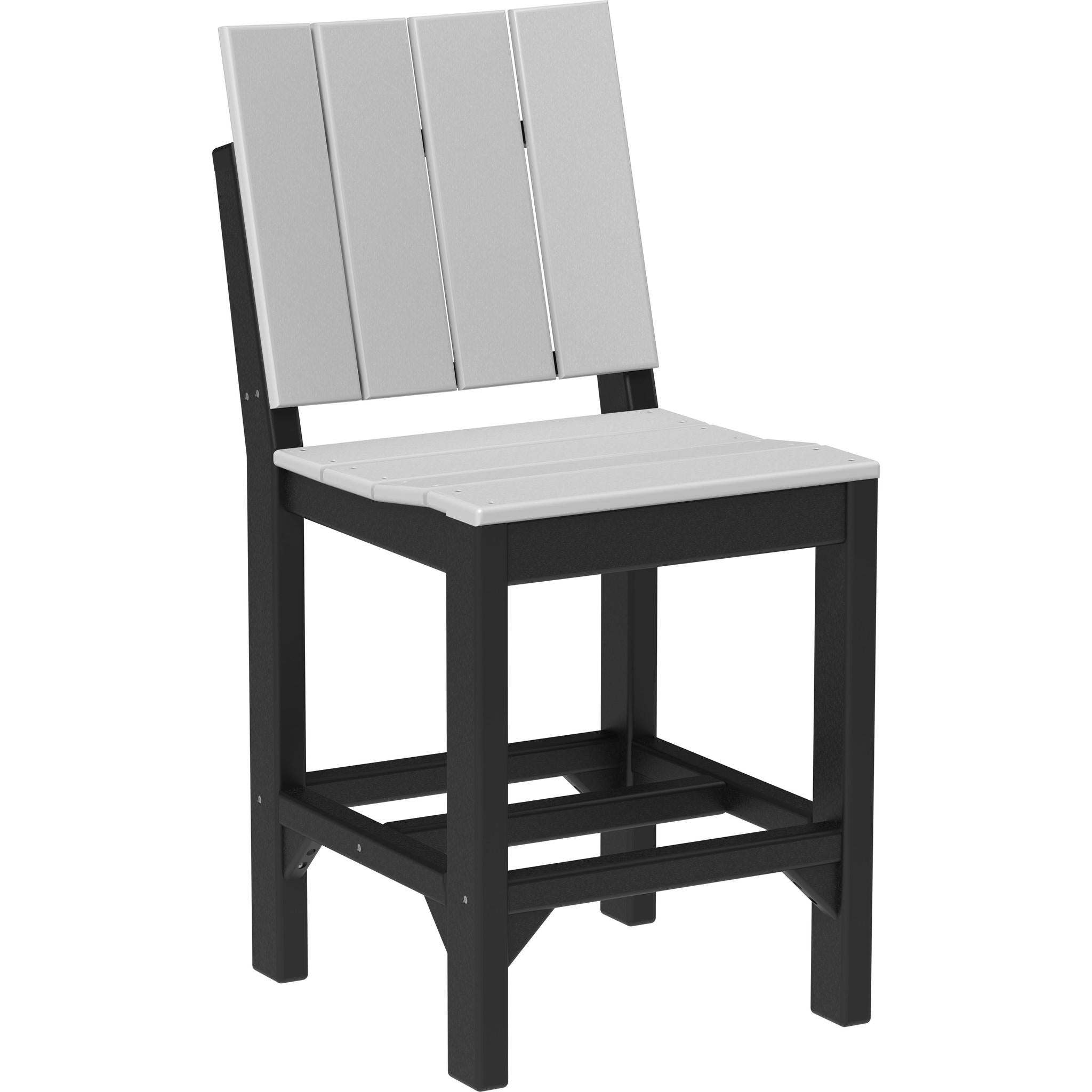Urban Side Chair-Outdoor Chairs-Dove Gray & Black-Counter Height-The Amish House