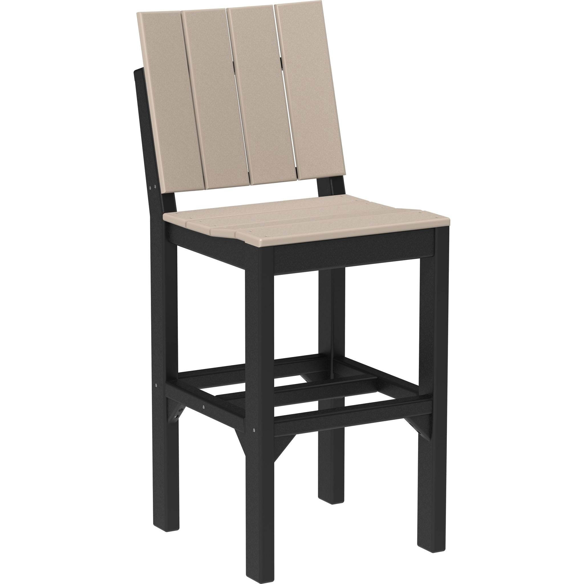 Urban Side Chair-Outdoor Chairs-Weatherwood & Black-Bar Height-The Amish House