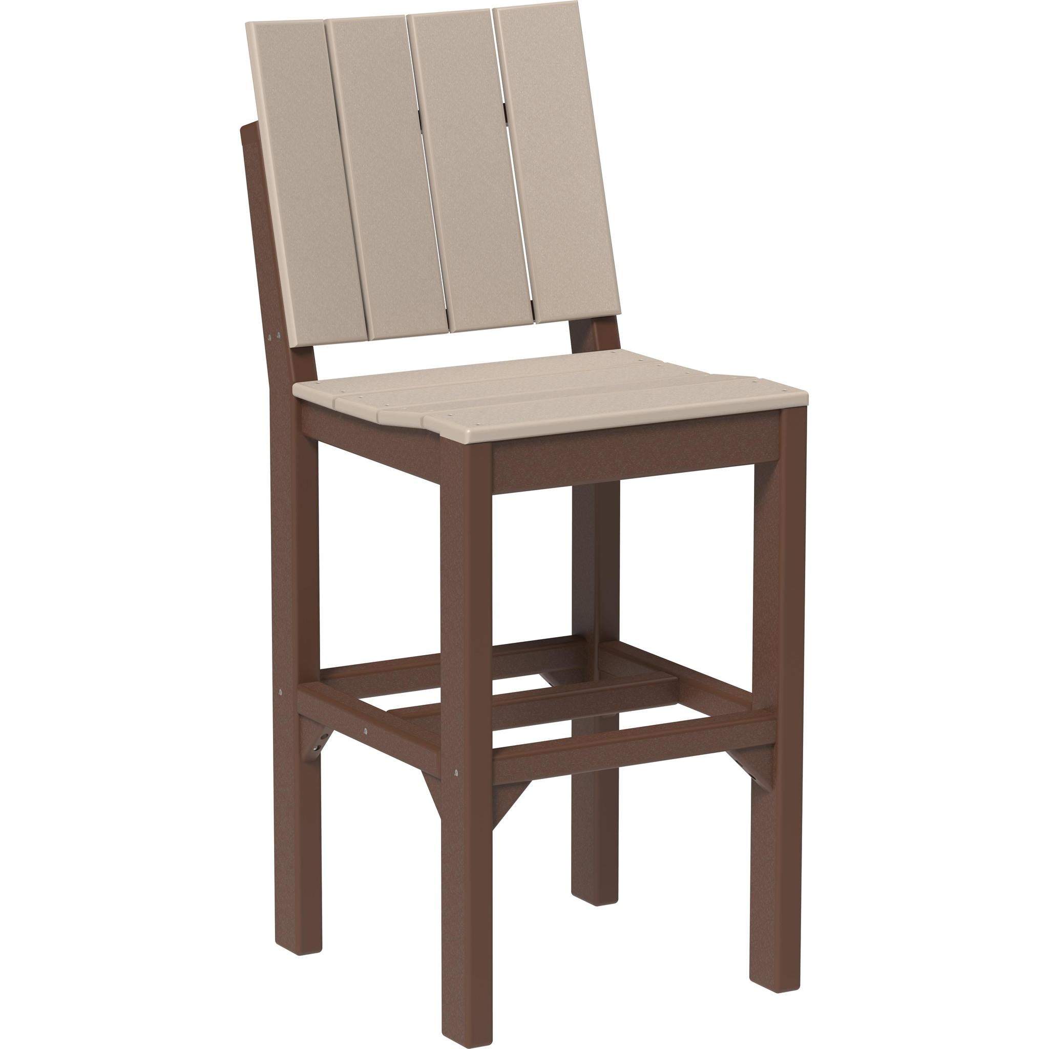 Urban Side Chair-Outdoor Chairs-Weatherwood & Chestnut Brown-Bar Height-The Amish House