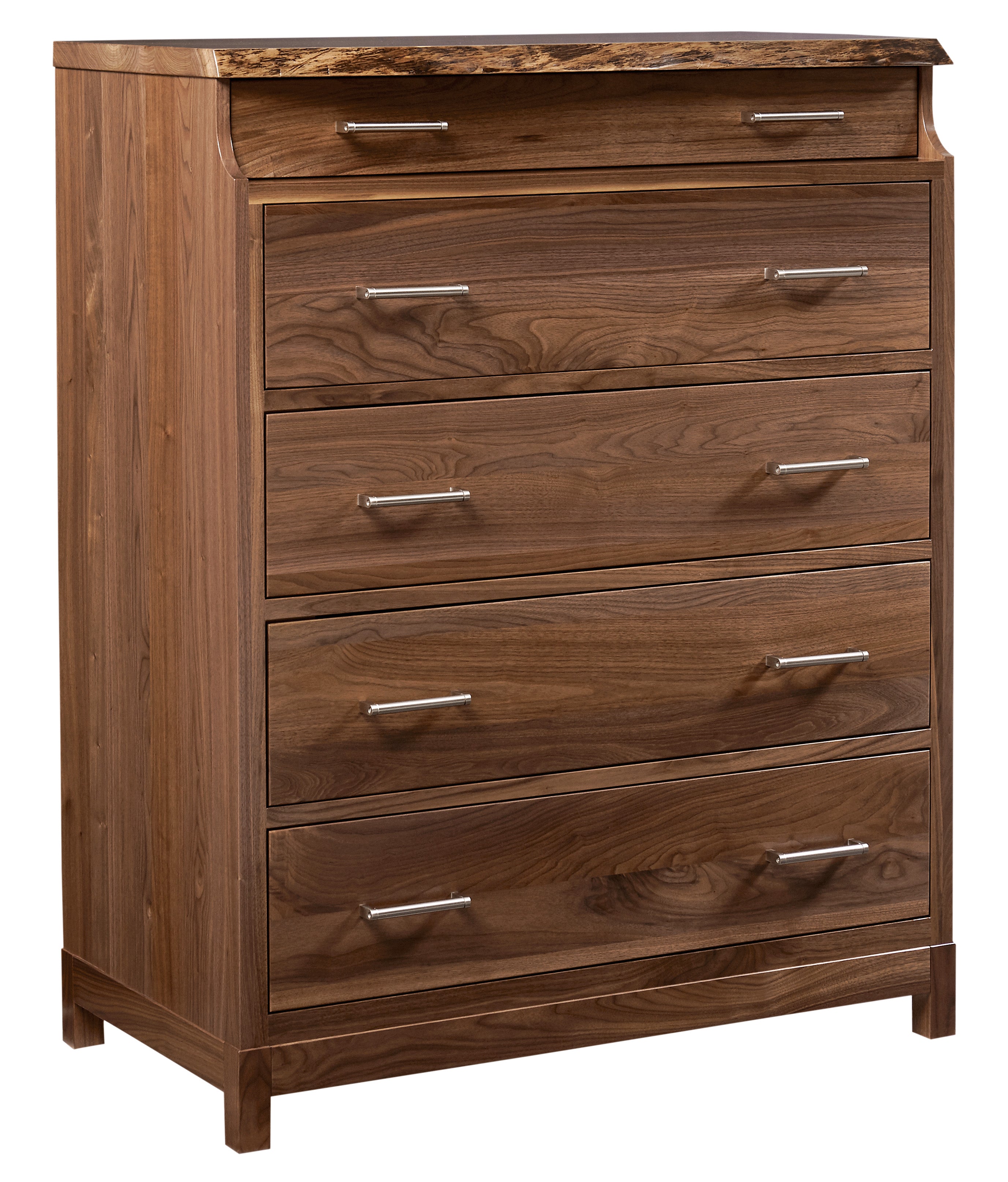 american made amish westmere chest shown in walnut with a natural finish 