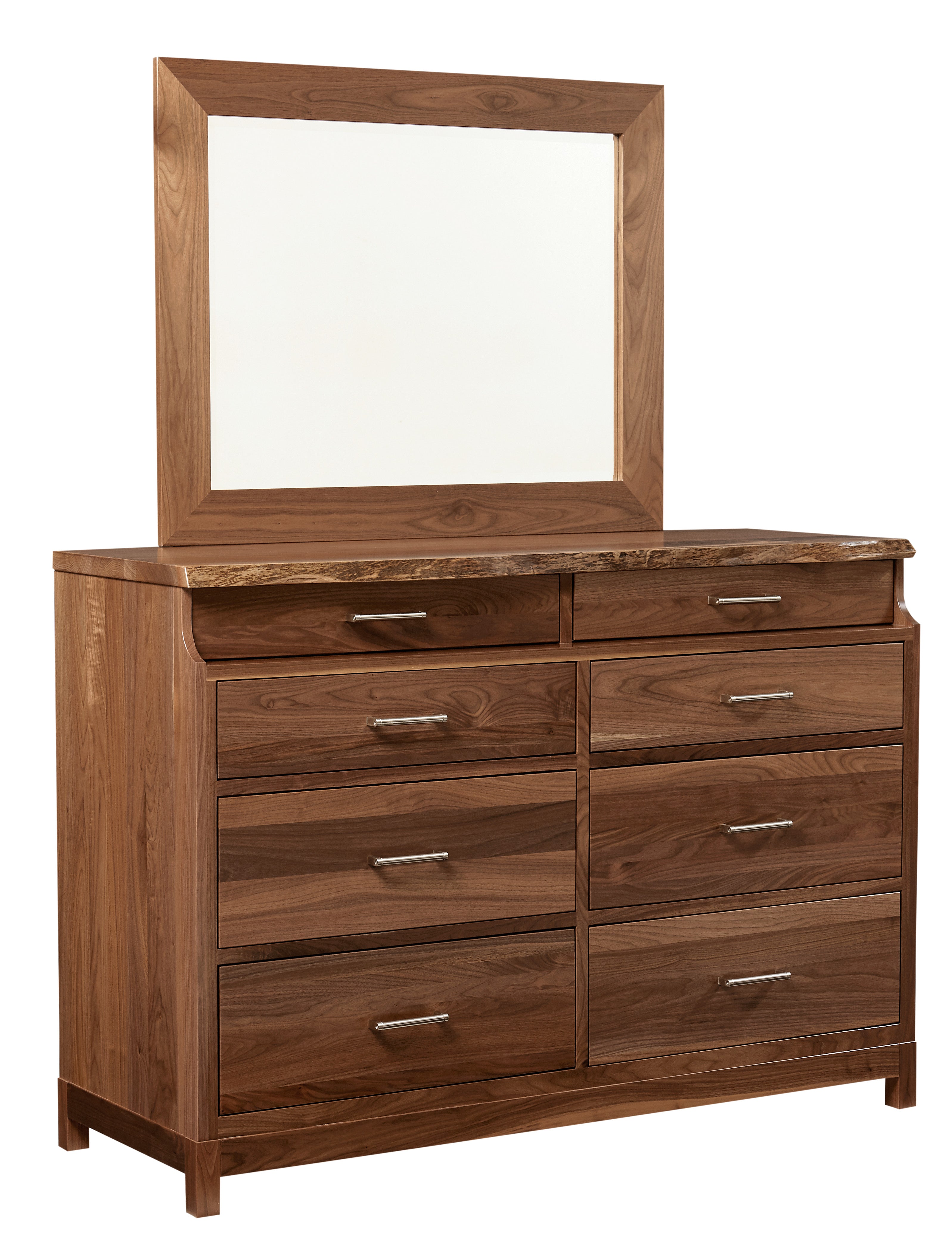 american made amish westmere dresser shown in walnut with a natural stain