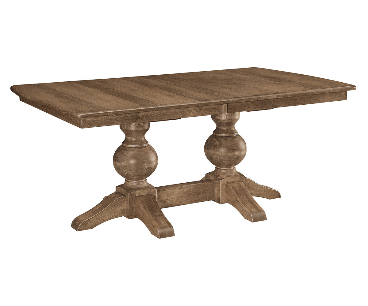Amish Bradley Double Pedestal Table