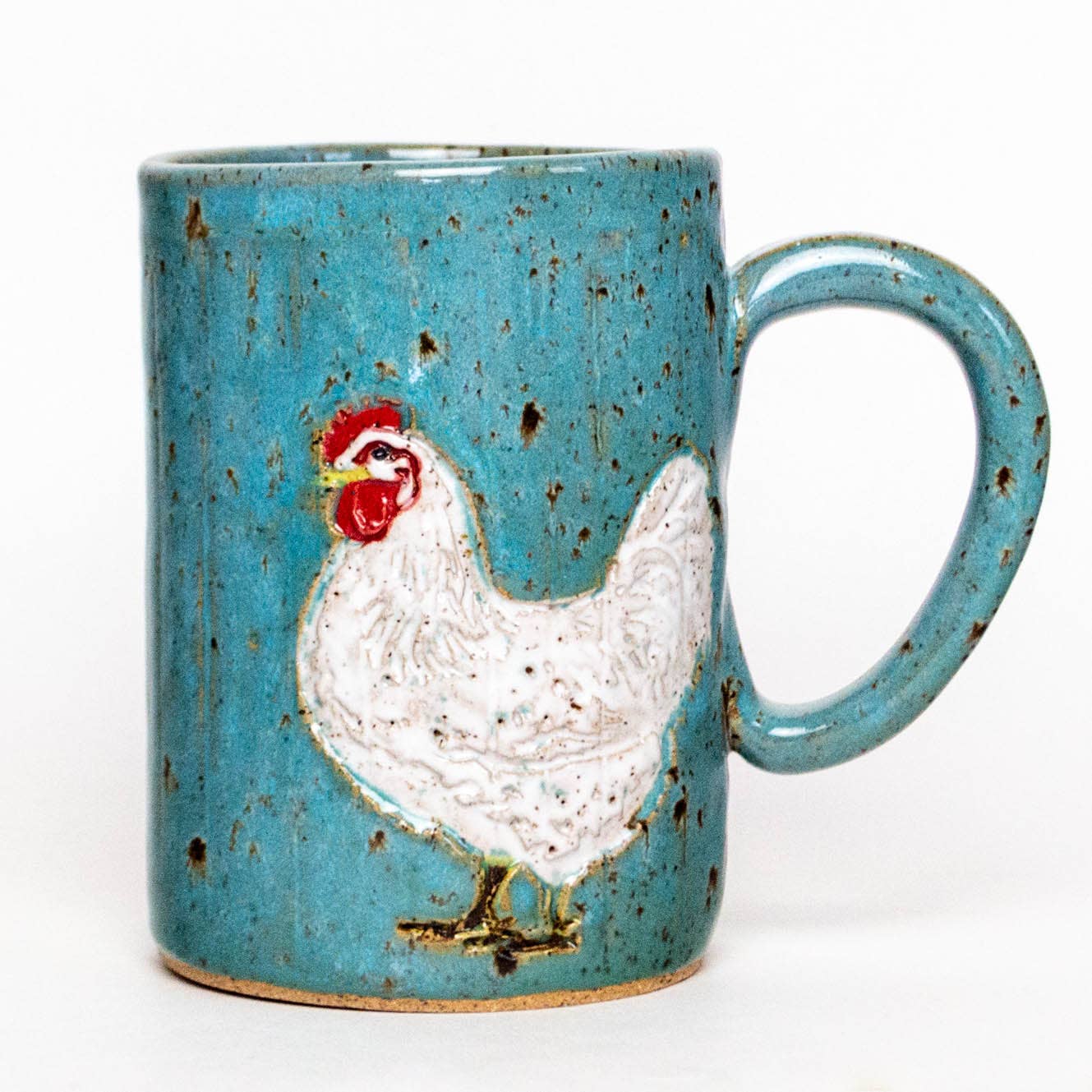 White Chicken Handmade Mug