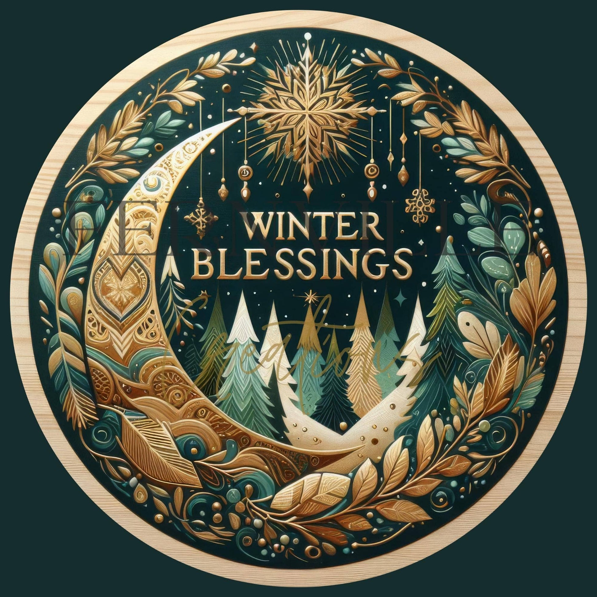Winter Blessings Ceramic Ornament