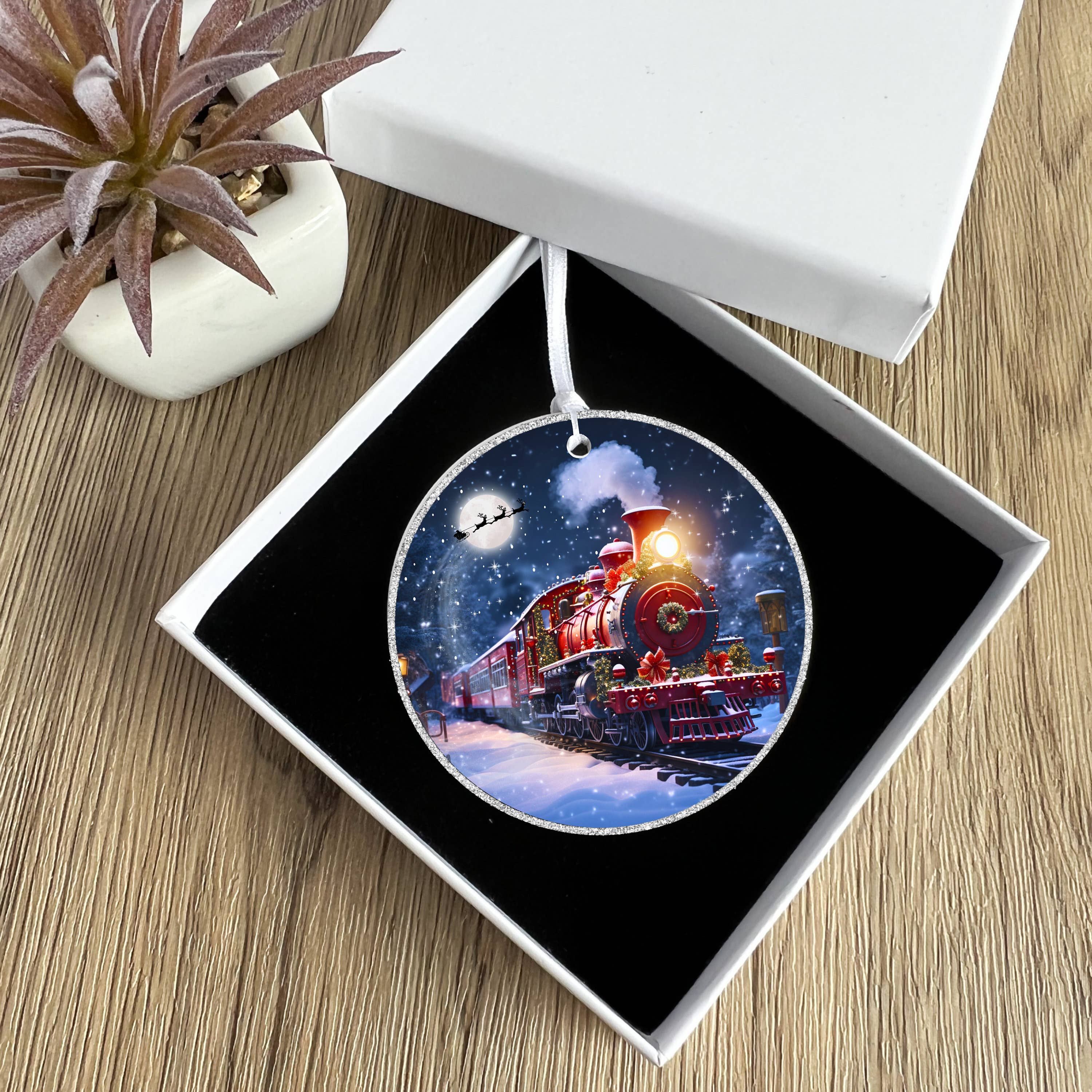 Winter Train Ceramic Ornament - Thumbnail 3