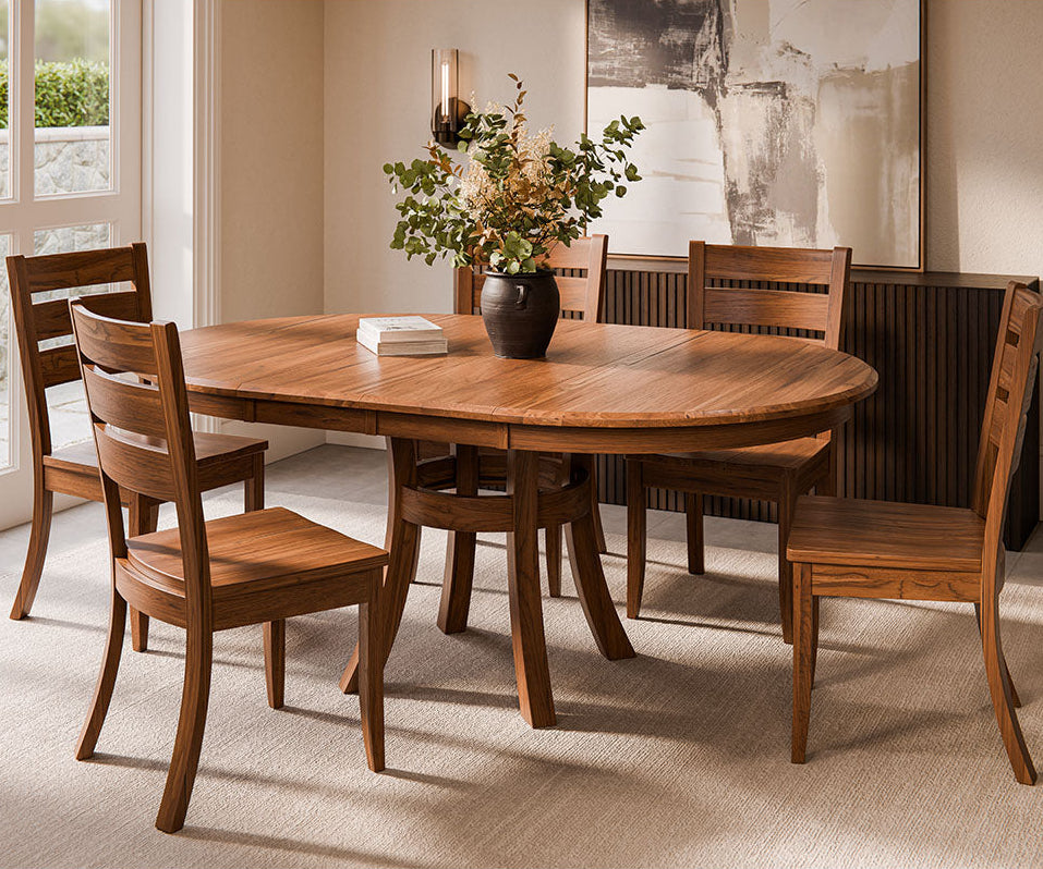 Amish Kalispell Pedestal-Dining Table-The Amish House