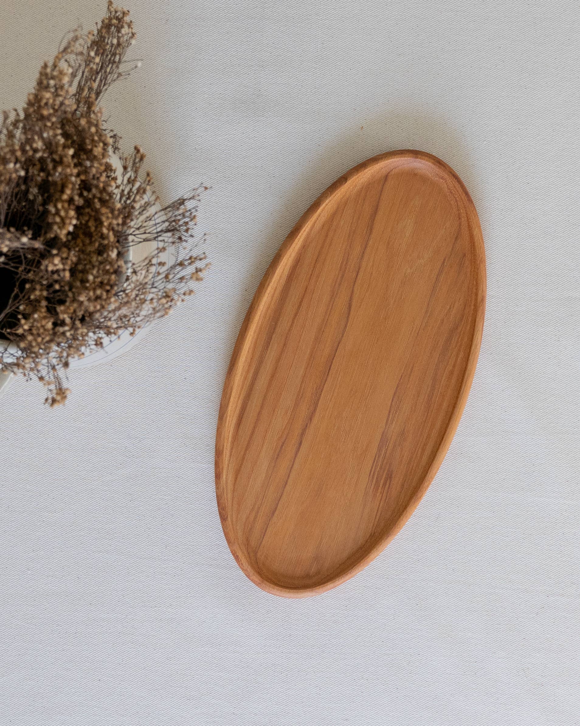 Hilda Oval Wood Serving Platter/Tray