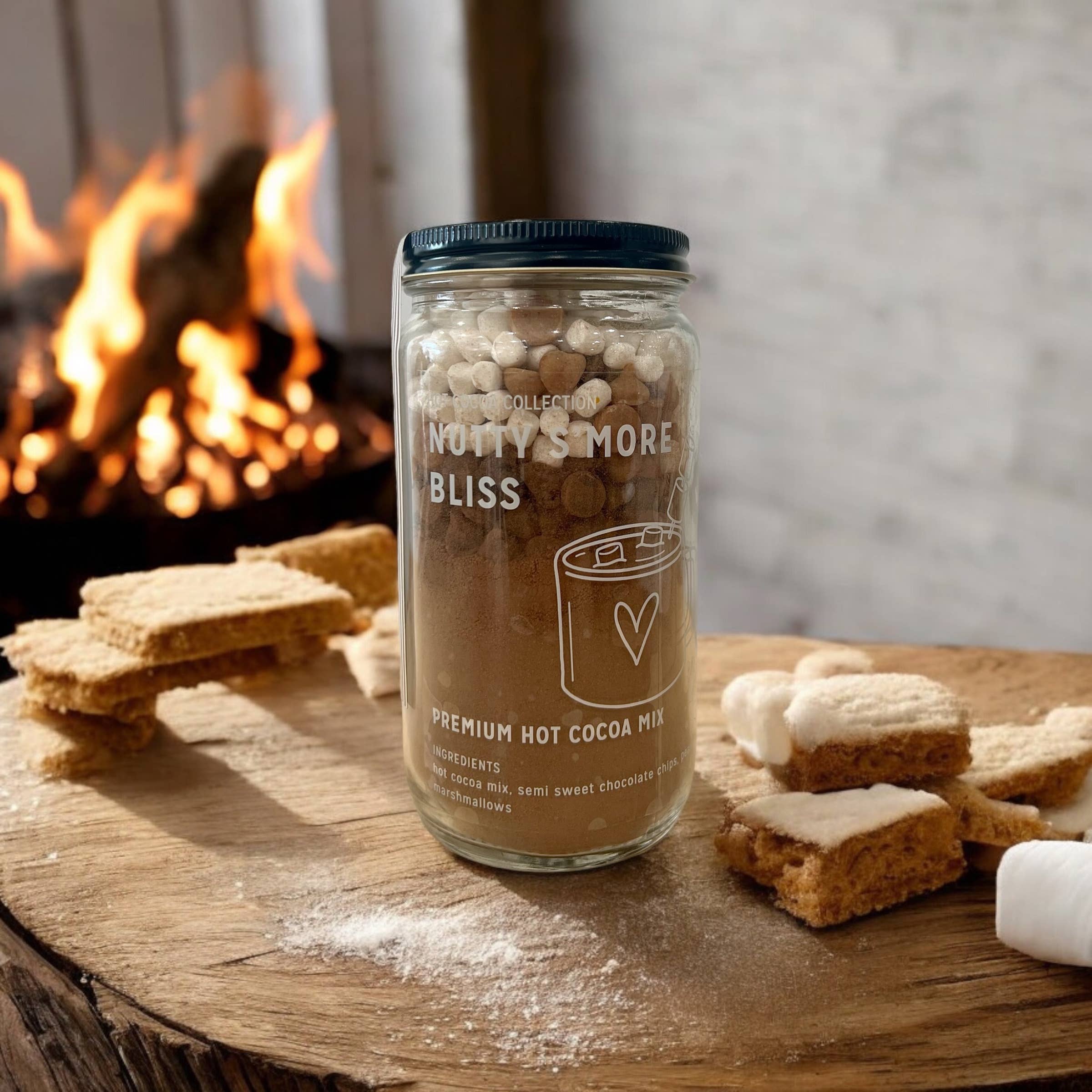 "Nutty S'More Bliss" - Hot Cocoa Mix Jar 