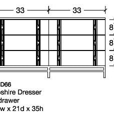 Amish Abshire Six Drawer Dresser