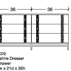 Amish Abshire Six Drawer Dresser