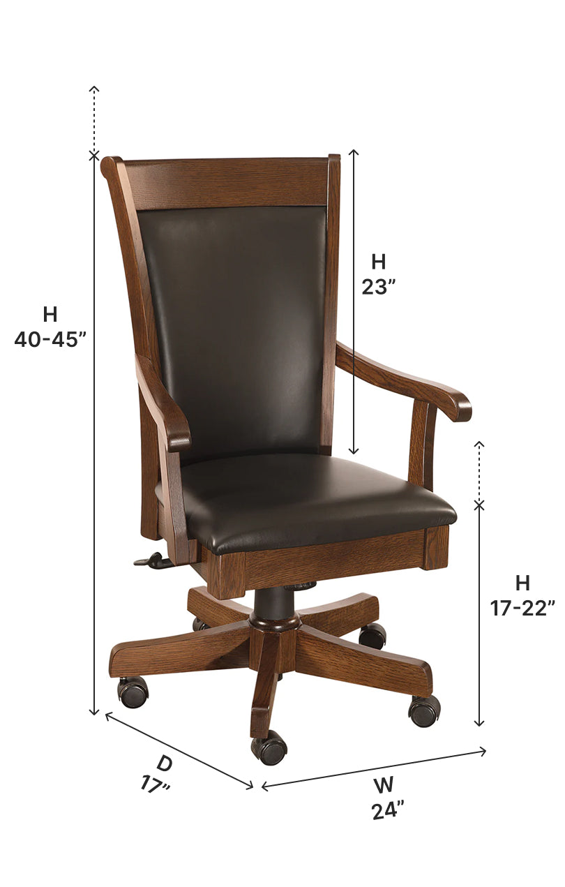 Amish Acadia Desk Arm Chair
