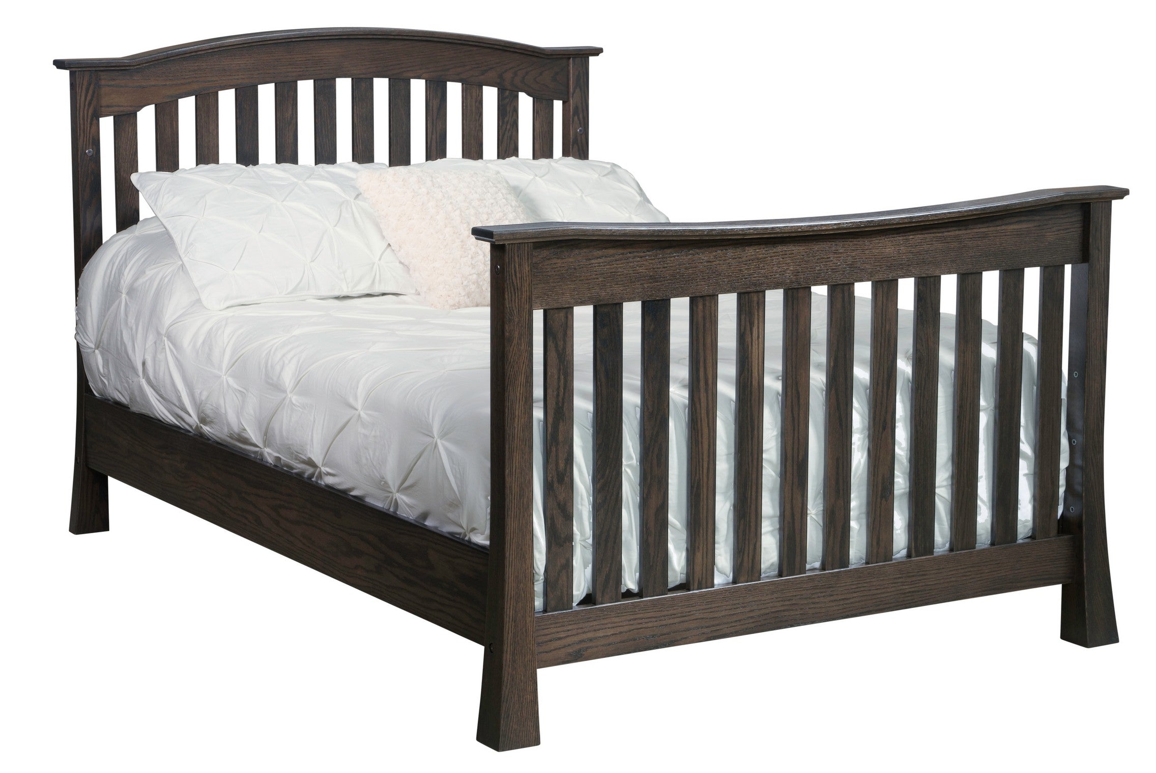 addison full bed oak wood with dark knight stain
